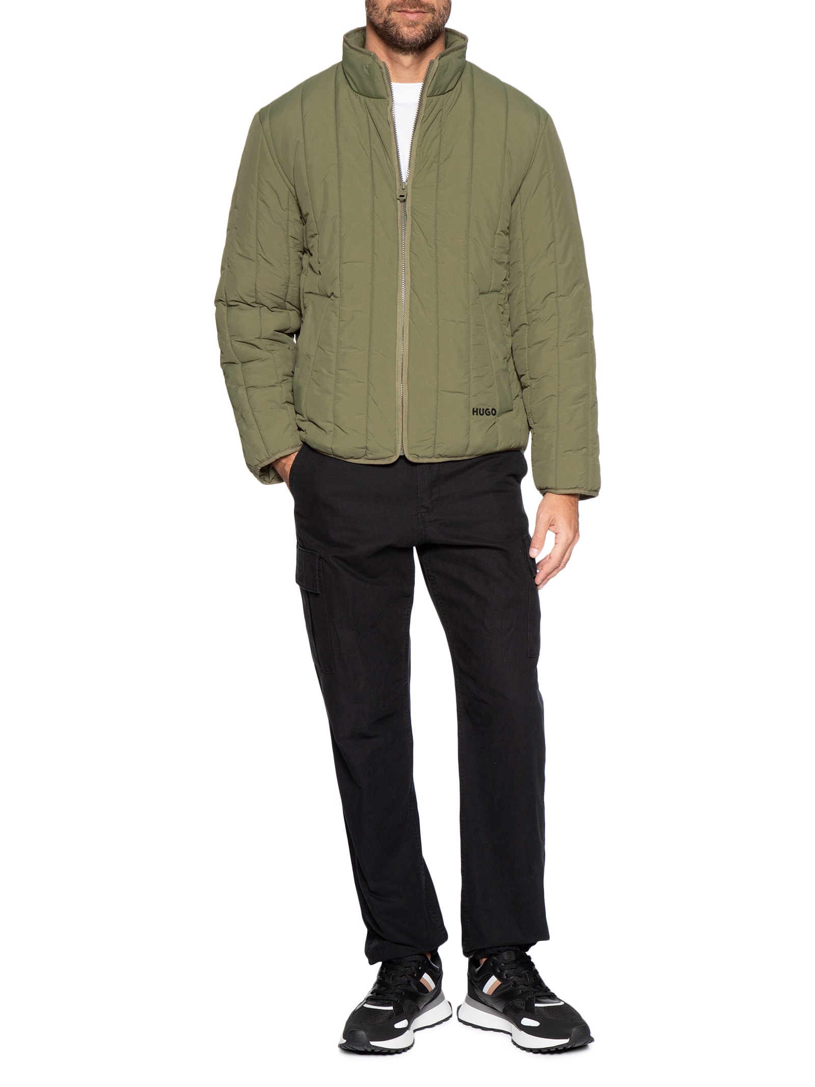 Jaqueta Masculina Puffer Logo Detail Brenoto Verde Hugo