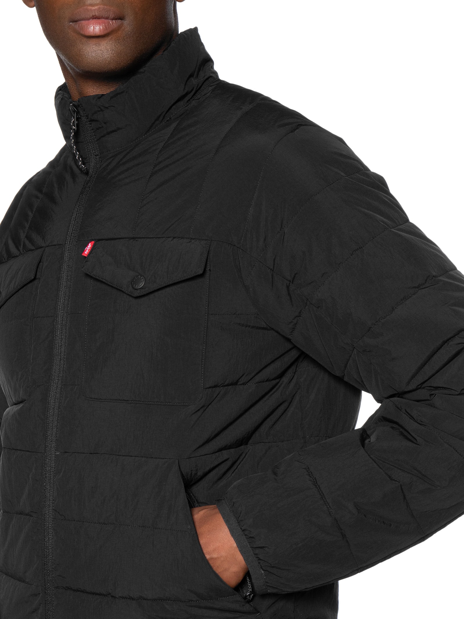 Jaqueta Masculina Puffer Matelassada Preto Levi's