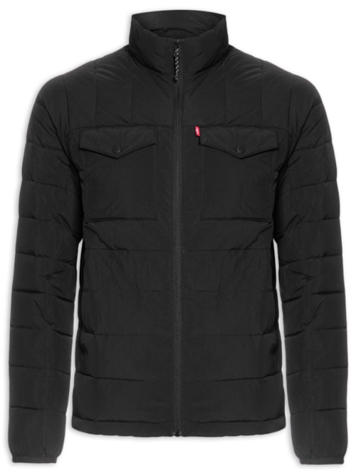 Jaqueta Masculina Puffer Matelassada – Preto