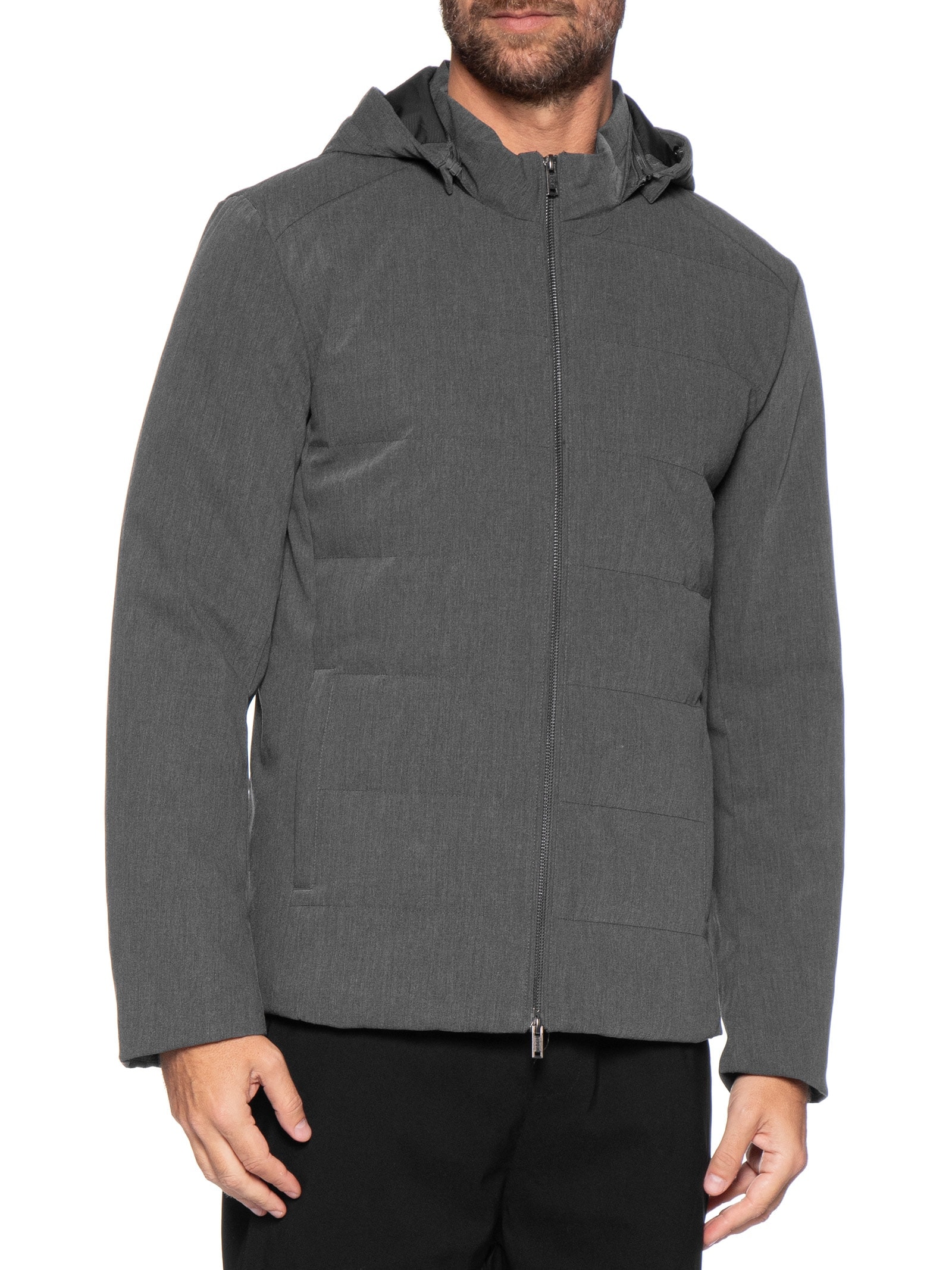 Jaqueta Masculina Puffer Mescla Grafite Cinza Oficina Reserva