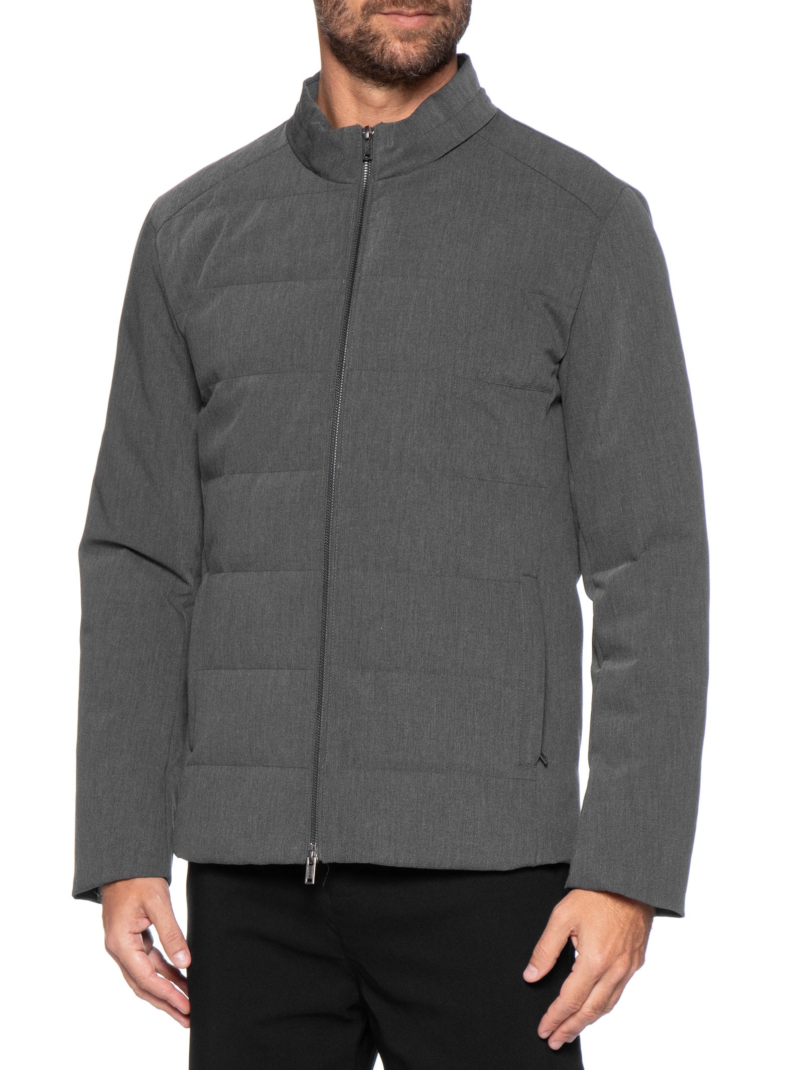 Jaqueta Masculina Puffer Mescla Grafite Cinza Oficina Reserva