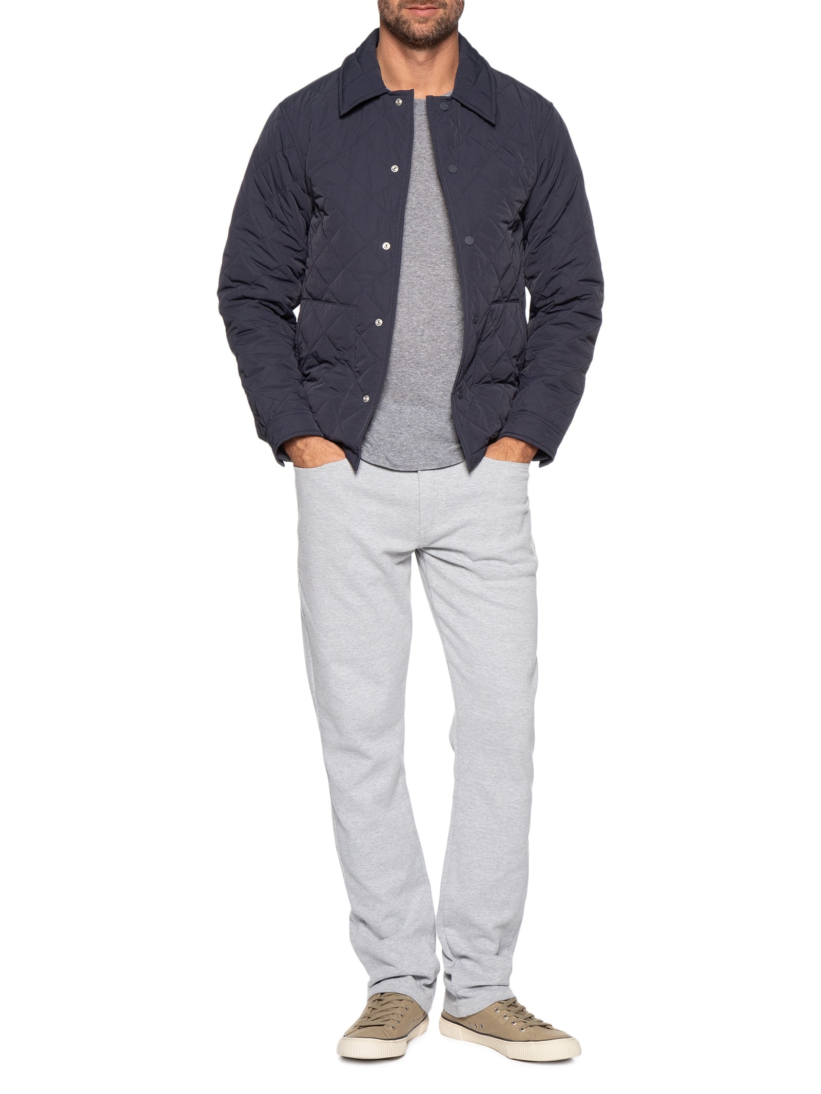 Jaqueta Masculina Puffer Novo Matelasse Azul Reserva