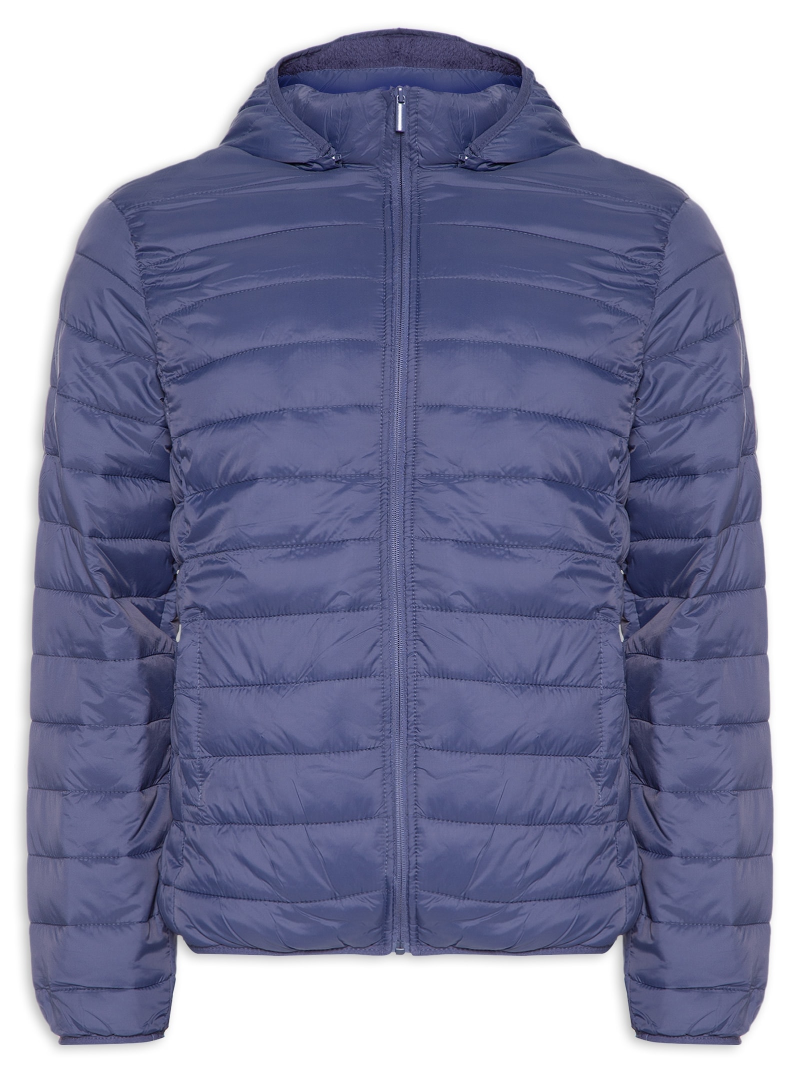 Jaqueta Masculina Puffer Nylon Azul Basiq Men