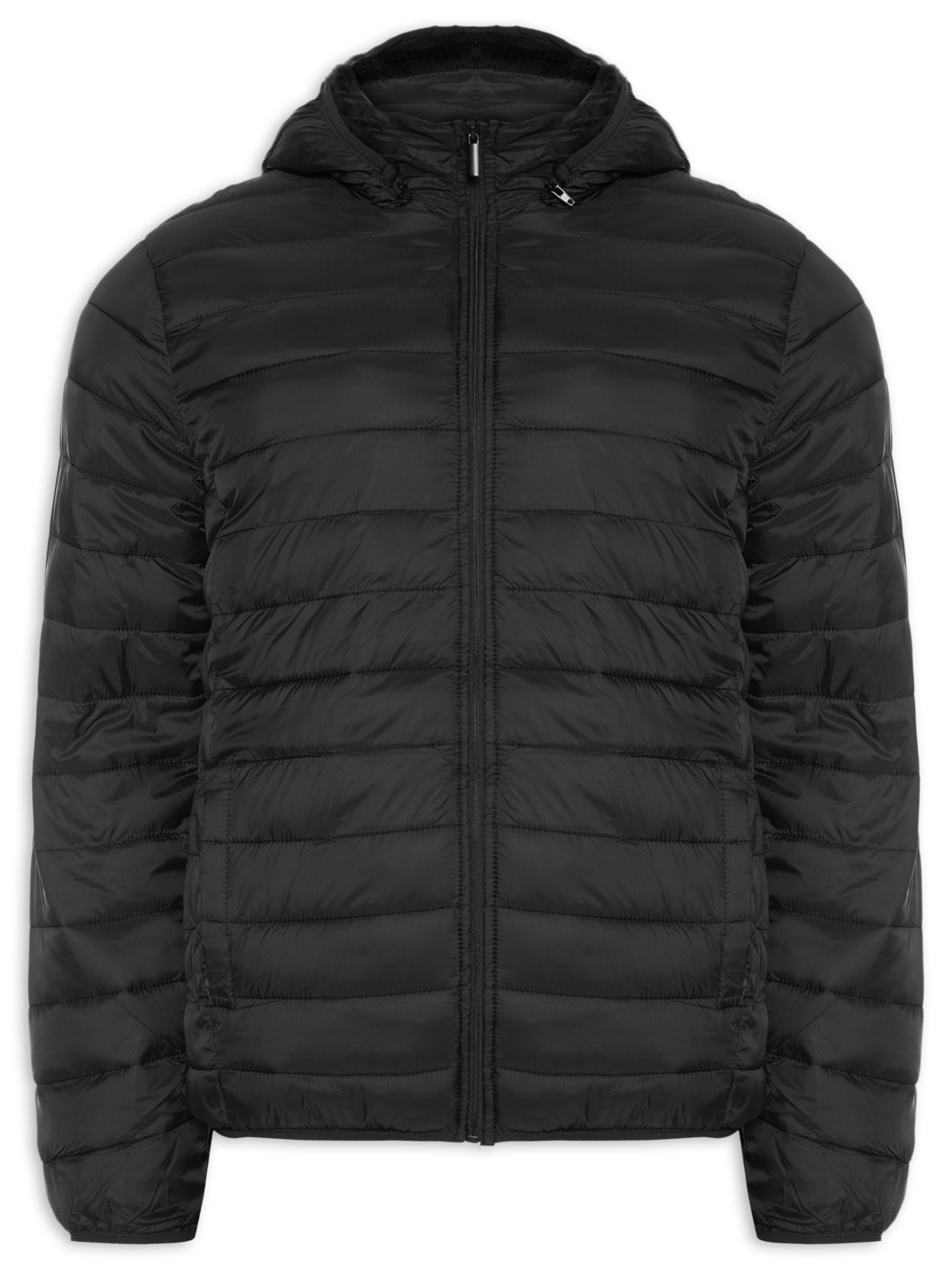 Jaqueta Masculina Puffer Nylon Preto Basiq Men