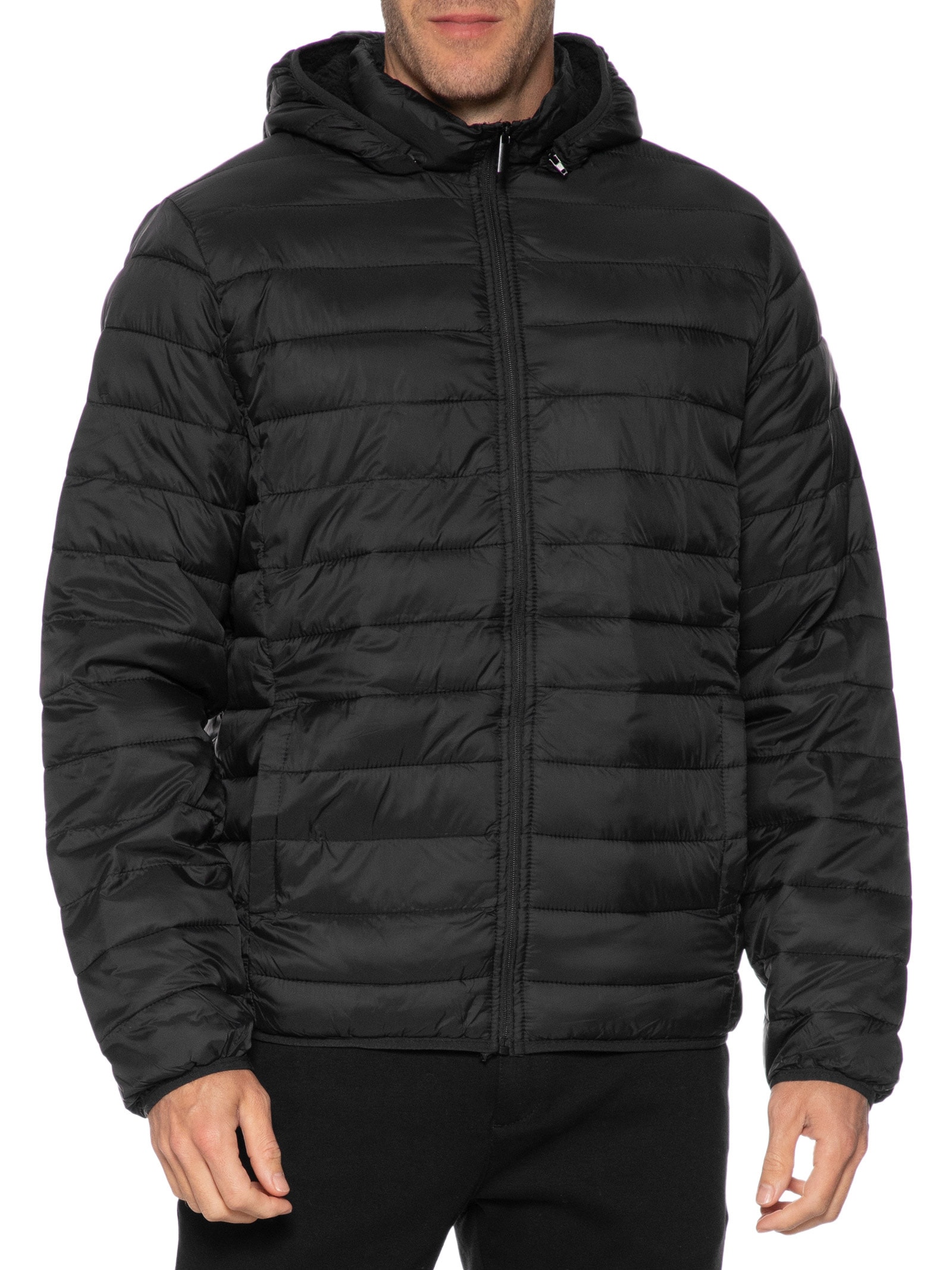 Jaqueta Masculina Puffer Nylon Preto Basiq Men