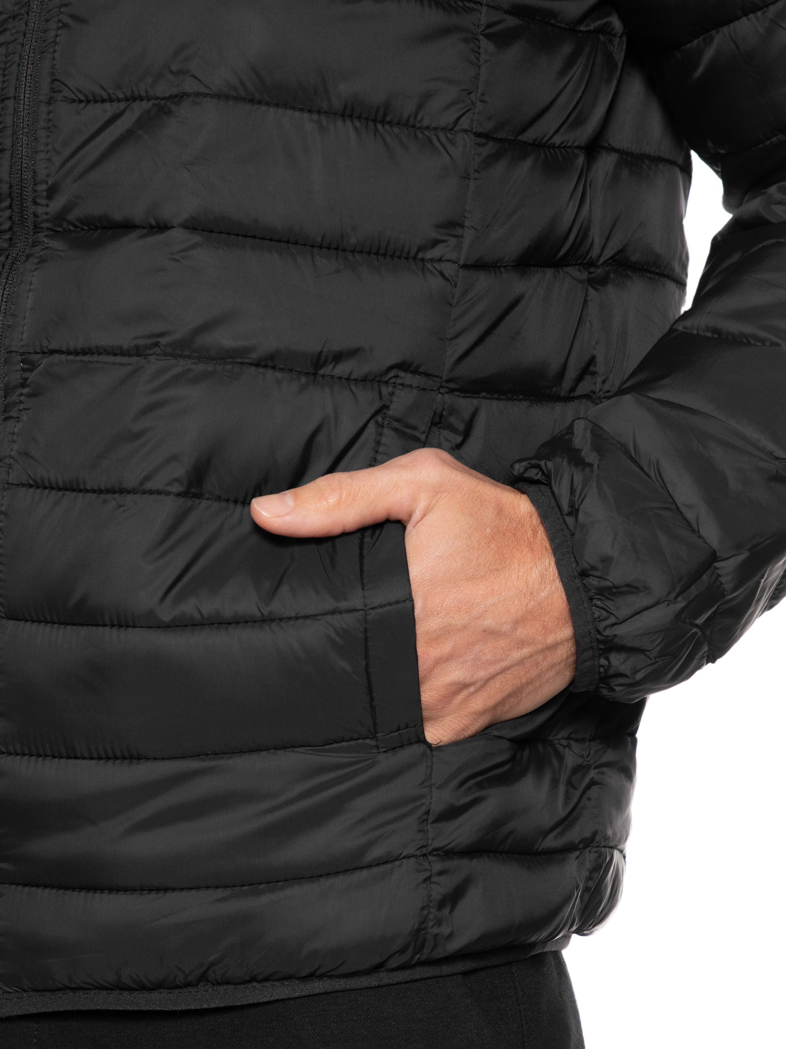 Jaqueta Masculina Puffer Nylon Preto Basiq Men