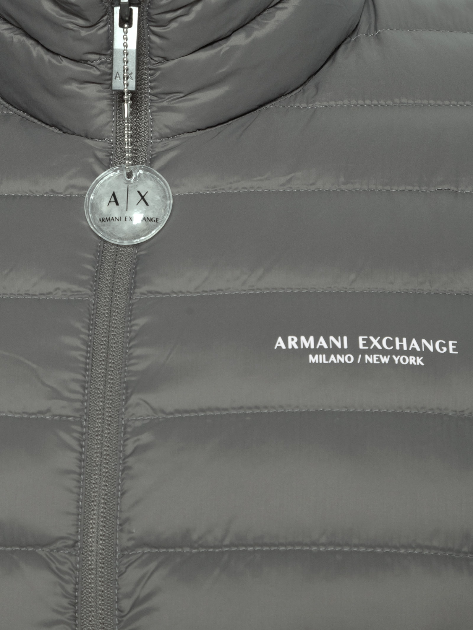 Armani Exchange - Jaqueta Masculina Puffer Piumino - Cinza