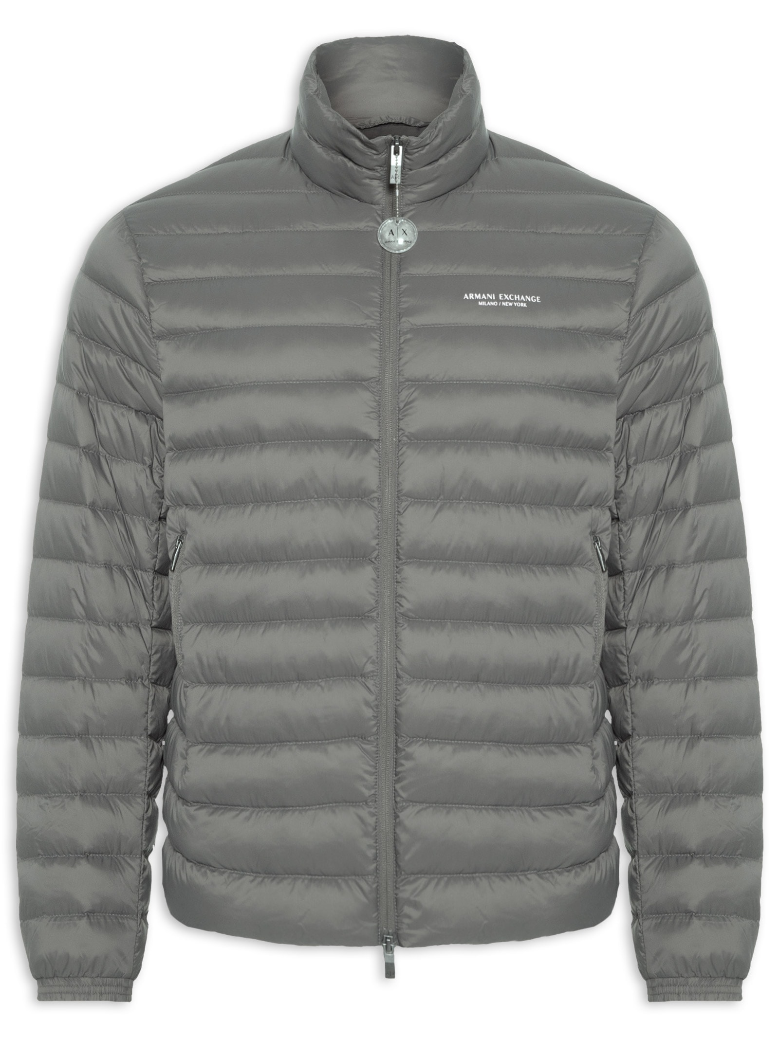 Armani Exchange - Jaqueta Masculina Puffer Piumino - Cinza
