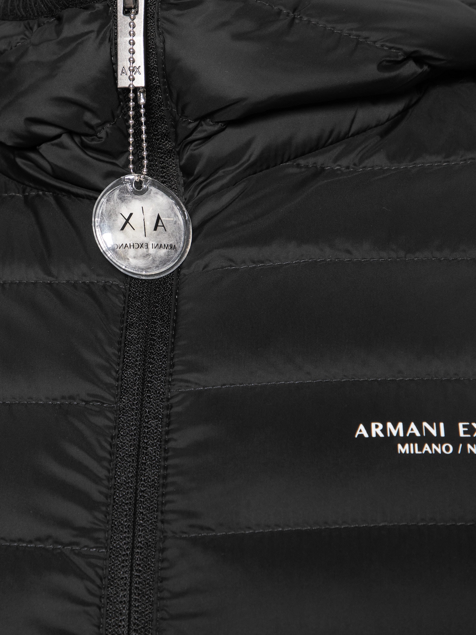 Jaqueta Masculina Puffer Piumino Com Capuz Preto Armani Exchange