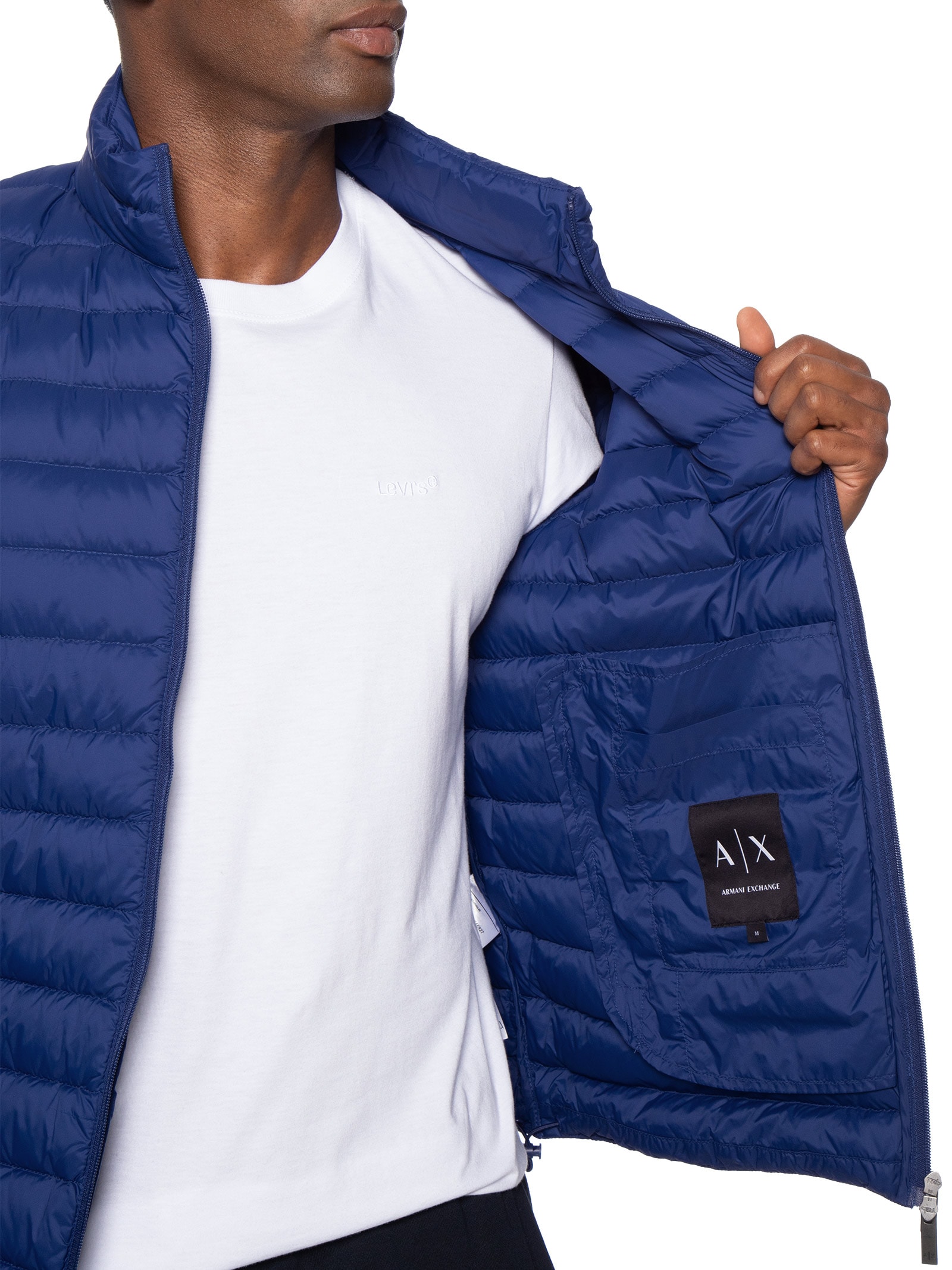 Jaqueta Masculina Puffer Piumino Down Jacket Azul Armani Exchange