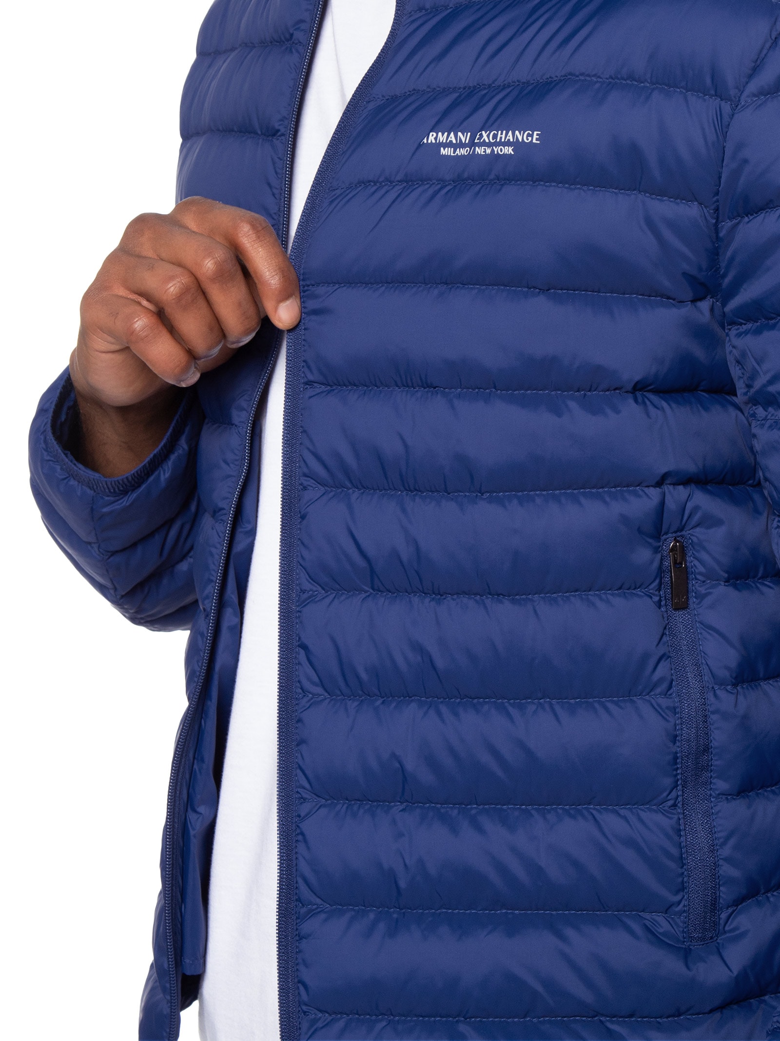 Jaqueta Masculina Puffer Piumino Down Jacket Azul Armani Exchange