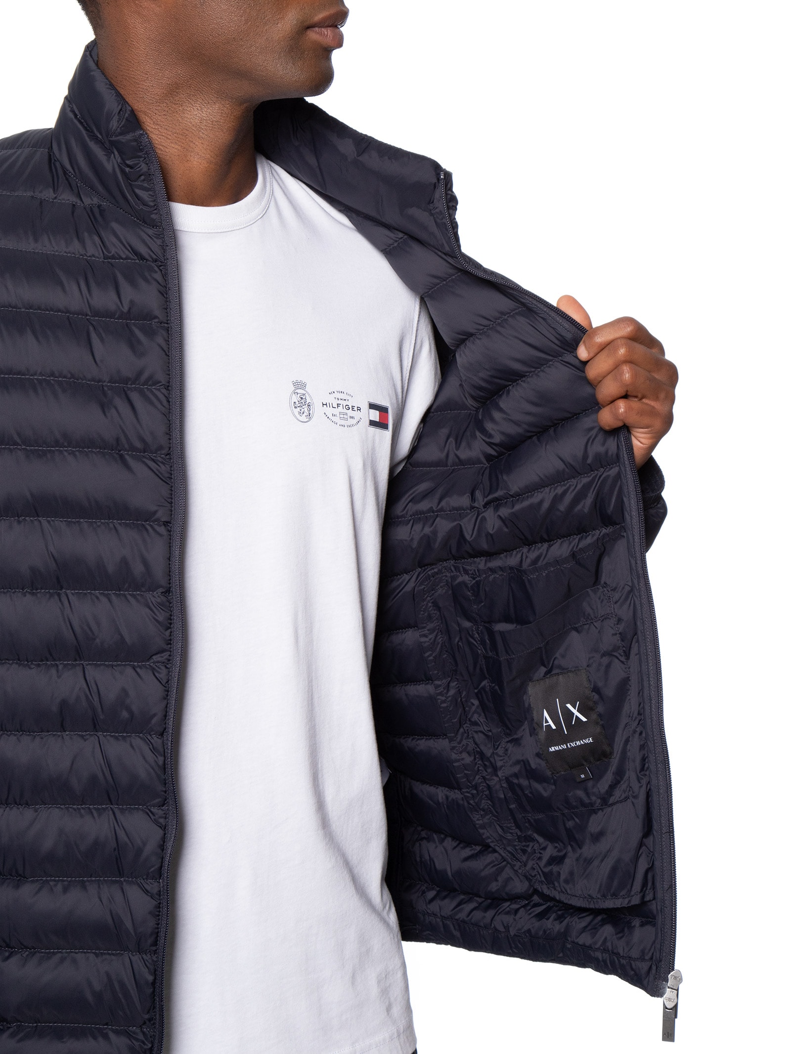 Jaqueta Masculina Puffer Piumino Down Jacket Azul Armani Exchange