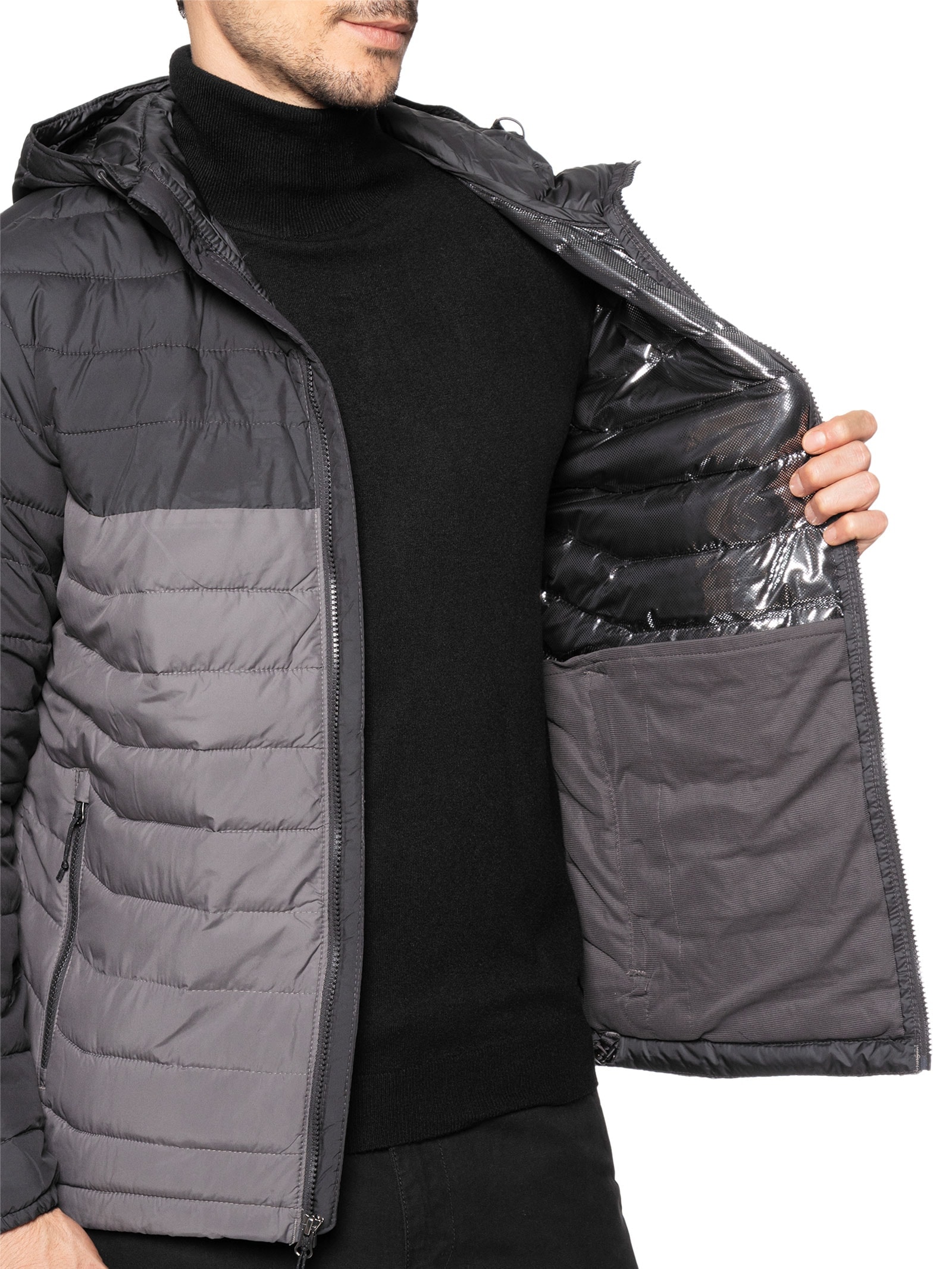 Jaqueta Masculina Puffer Powder Lite II Cinza Columbia