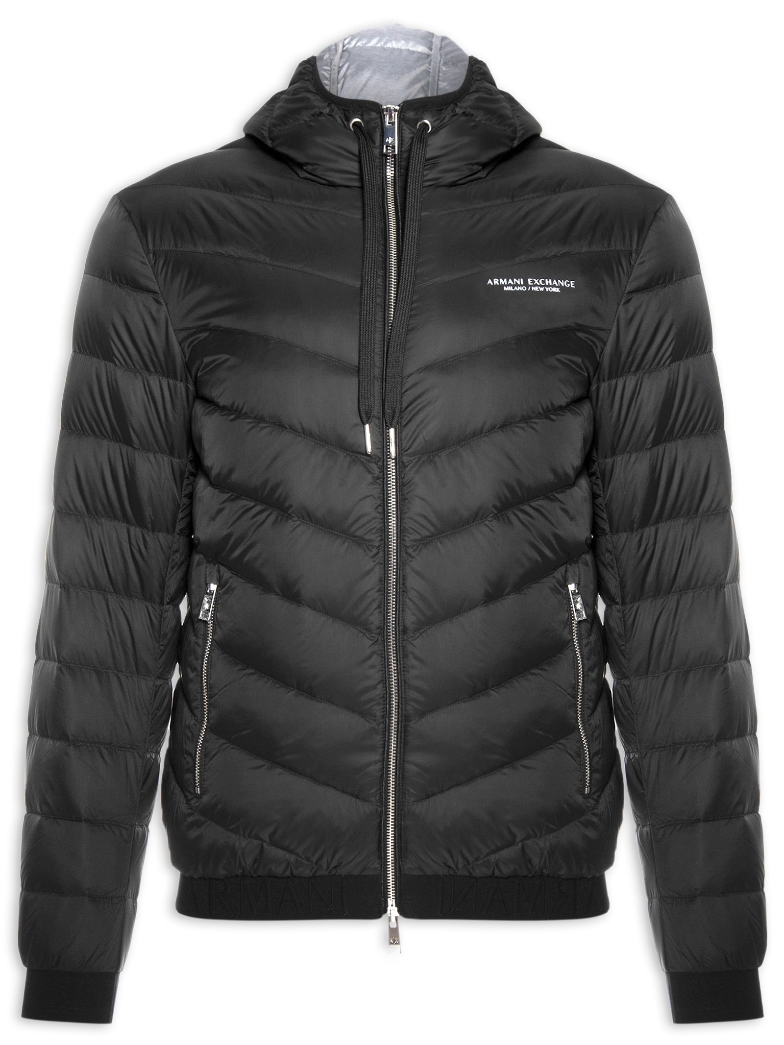 Armani Exchange - Jaqueta Masculina Puffer - Preta