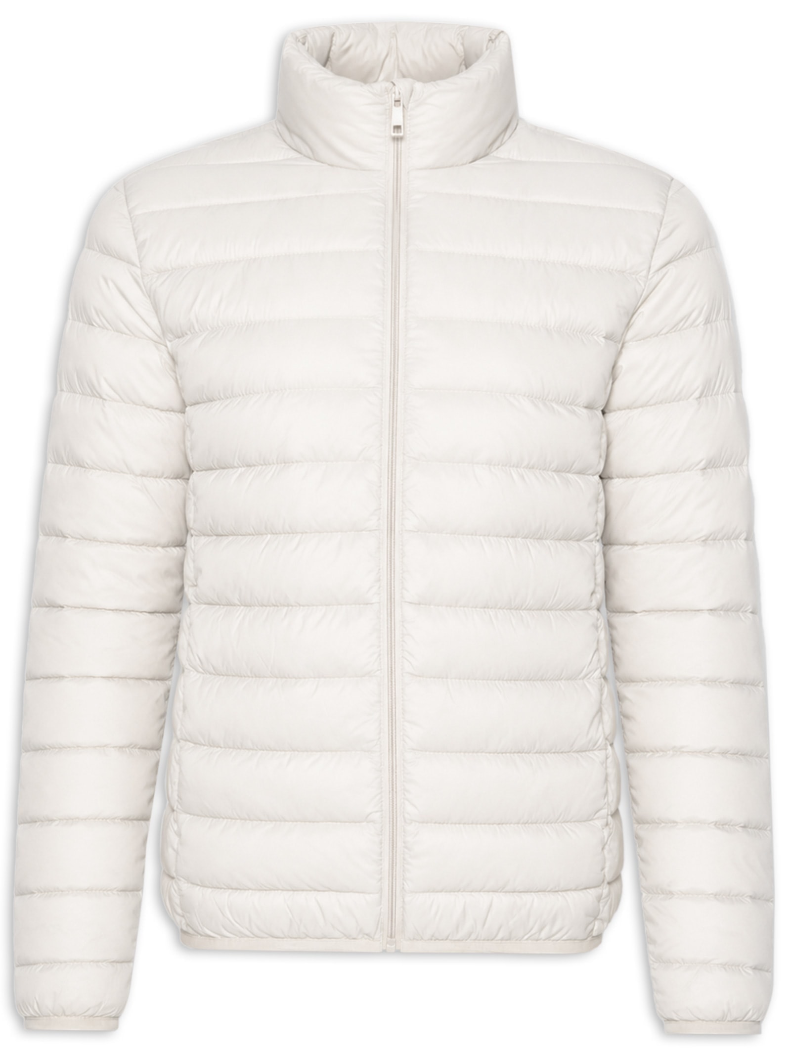 Jaqueta Masculina Puffer Sem Gorro Bege Basiq Men