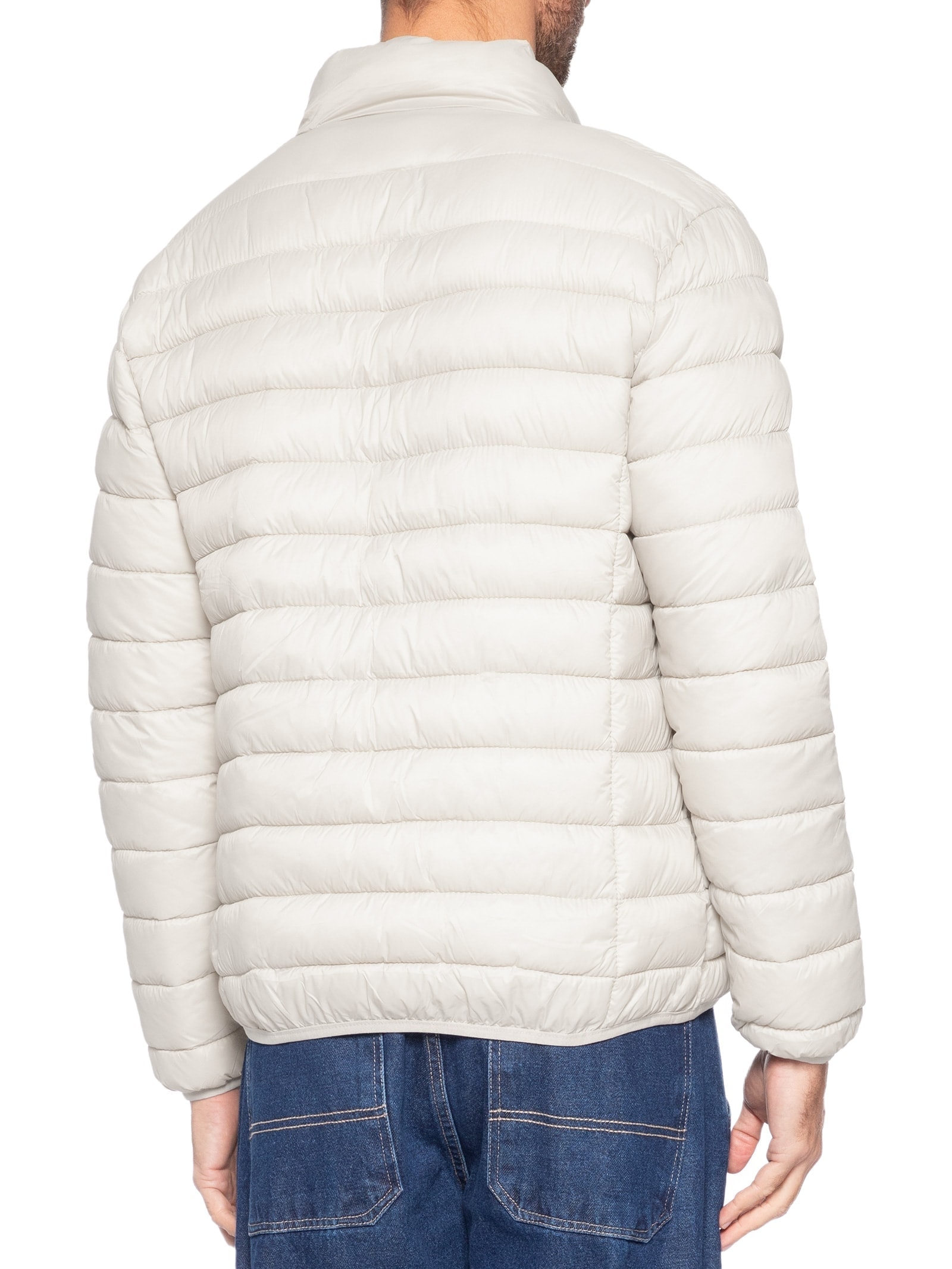 Jaqueta Masculina Puffer Sem Gorro Bege Basiq Men