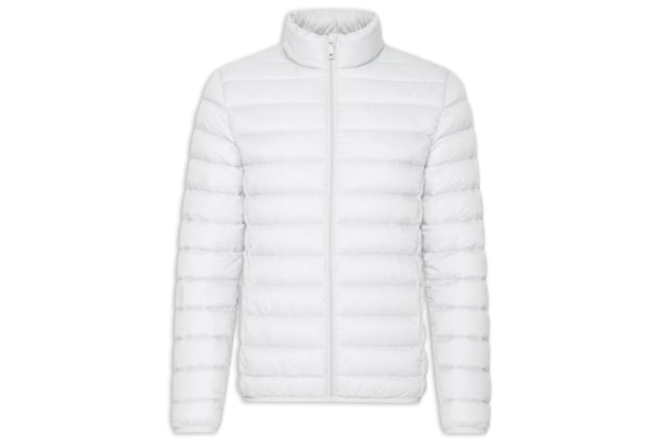 Jaqueta Masculina Puffer Sem Gorro - Cinza