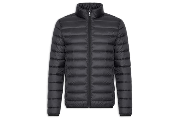 Jaqueta Masculina Puffer Sem Gorro - Preto