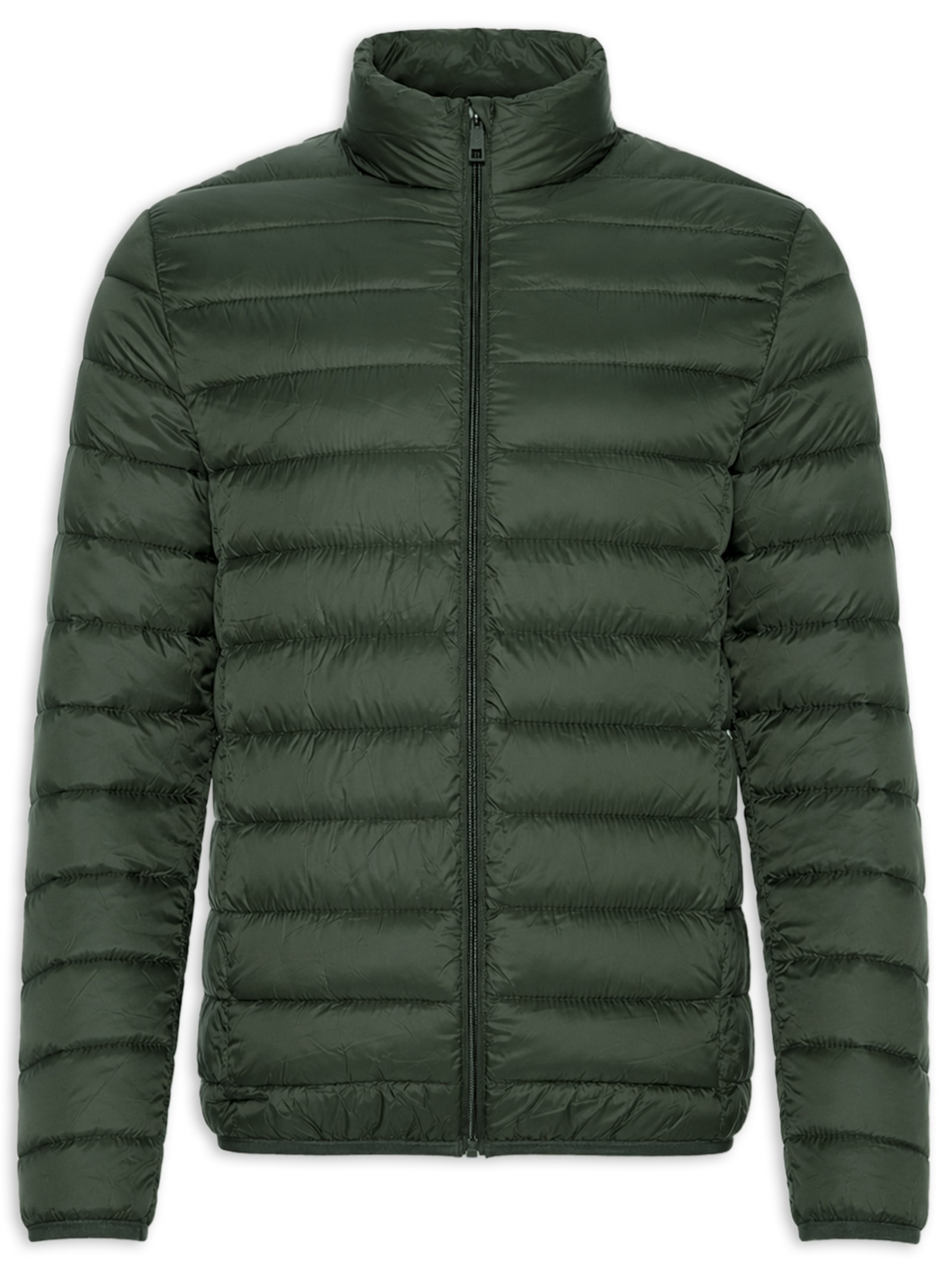 Jaqueta Masculina Puffer Sem Gorro Verde Basiq Men