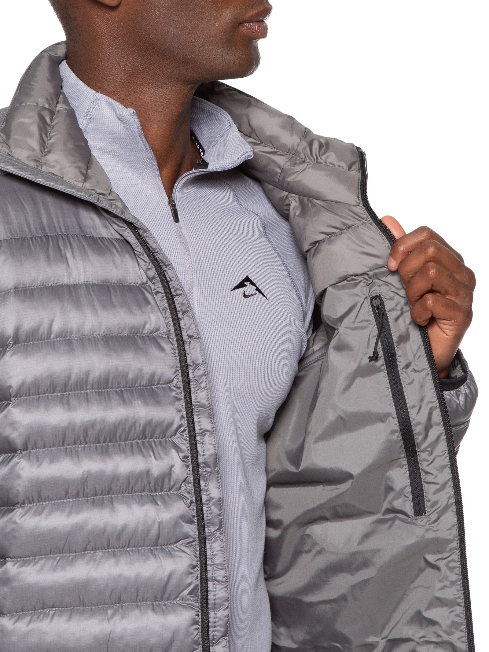 The North Face - Jaqueta Masculina Puffer Terra Peak - Cinza