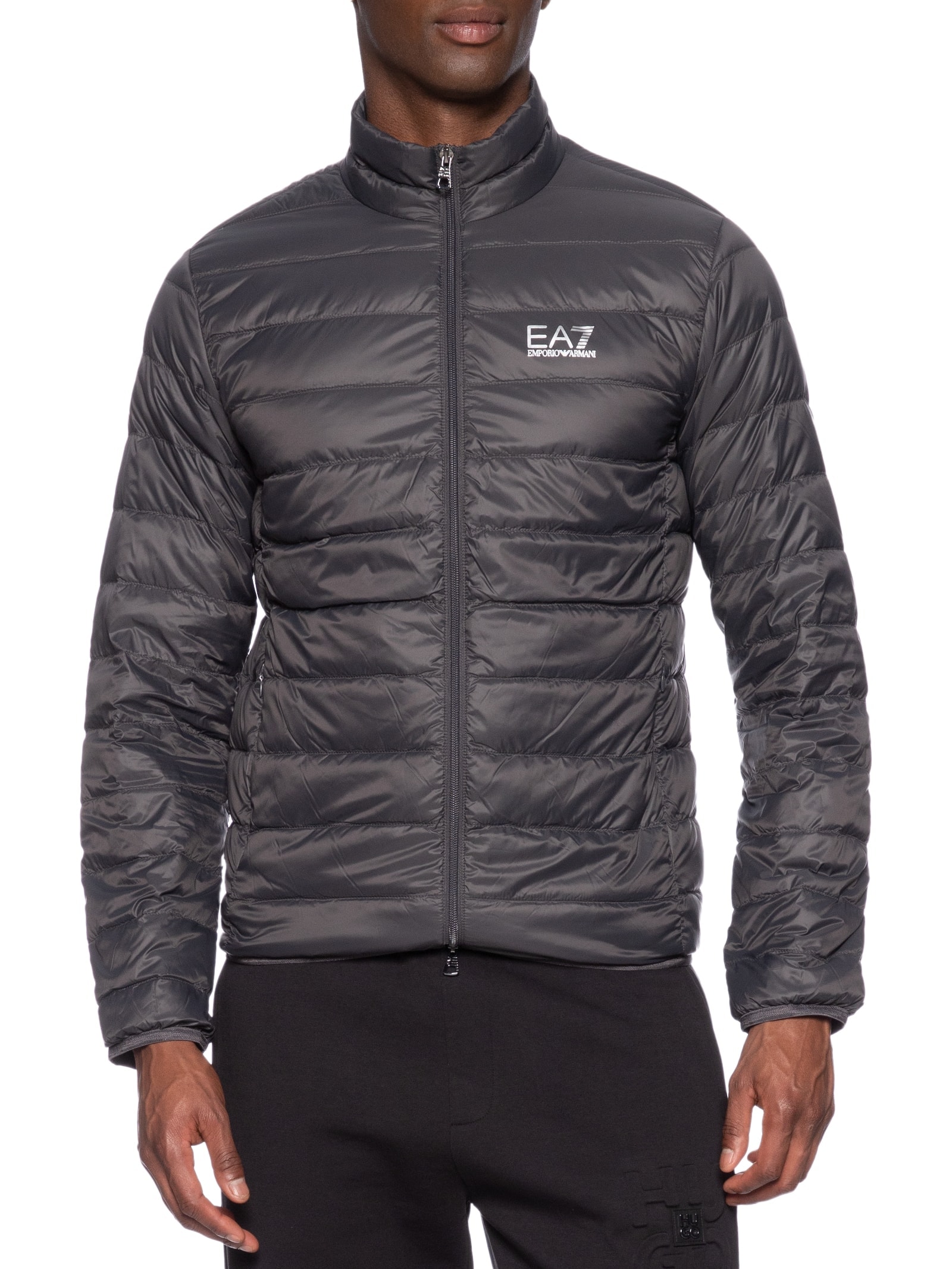 Jaqueta Masculina Puffer Train Core Down Light Cinza Ea7 Emporio Armani