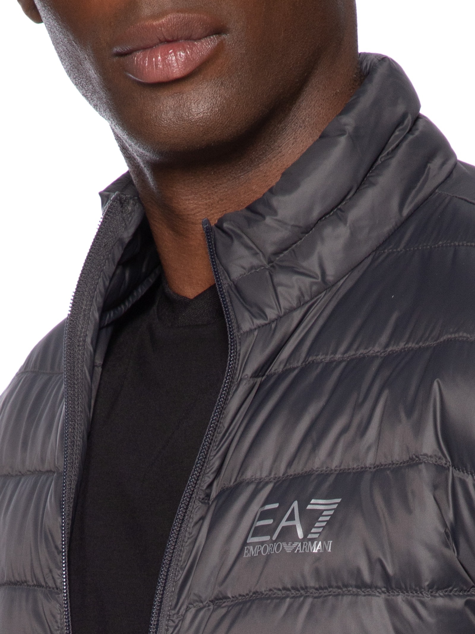 Jaqueta Masculina Puffer Train Core Down Light Cinza Ea7 Emporio Armani