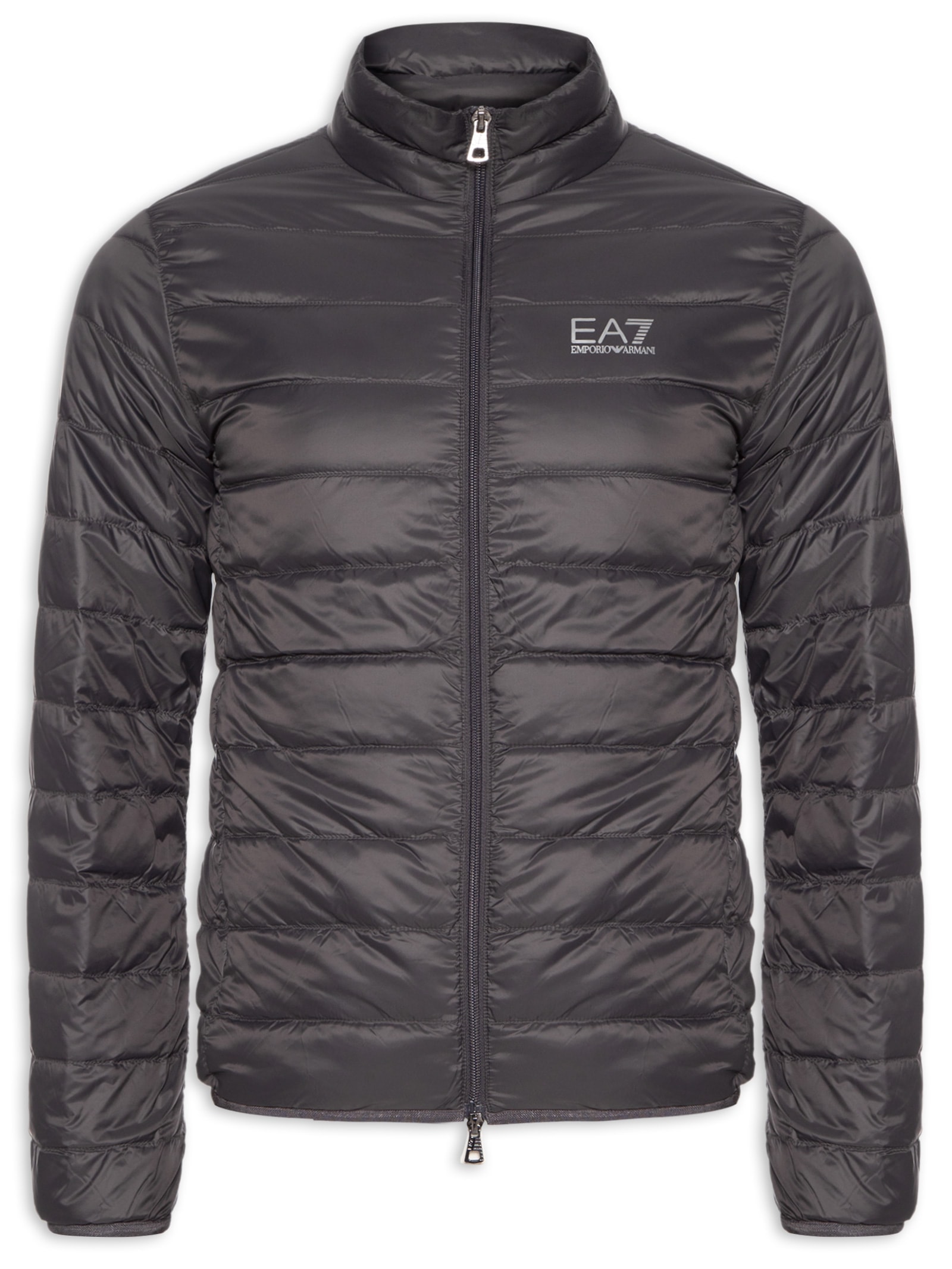 Jaqueta Masculina Puffer Train Core Down Light Cinza Ea7 Emporio Armani