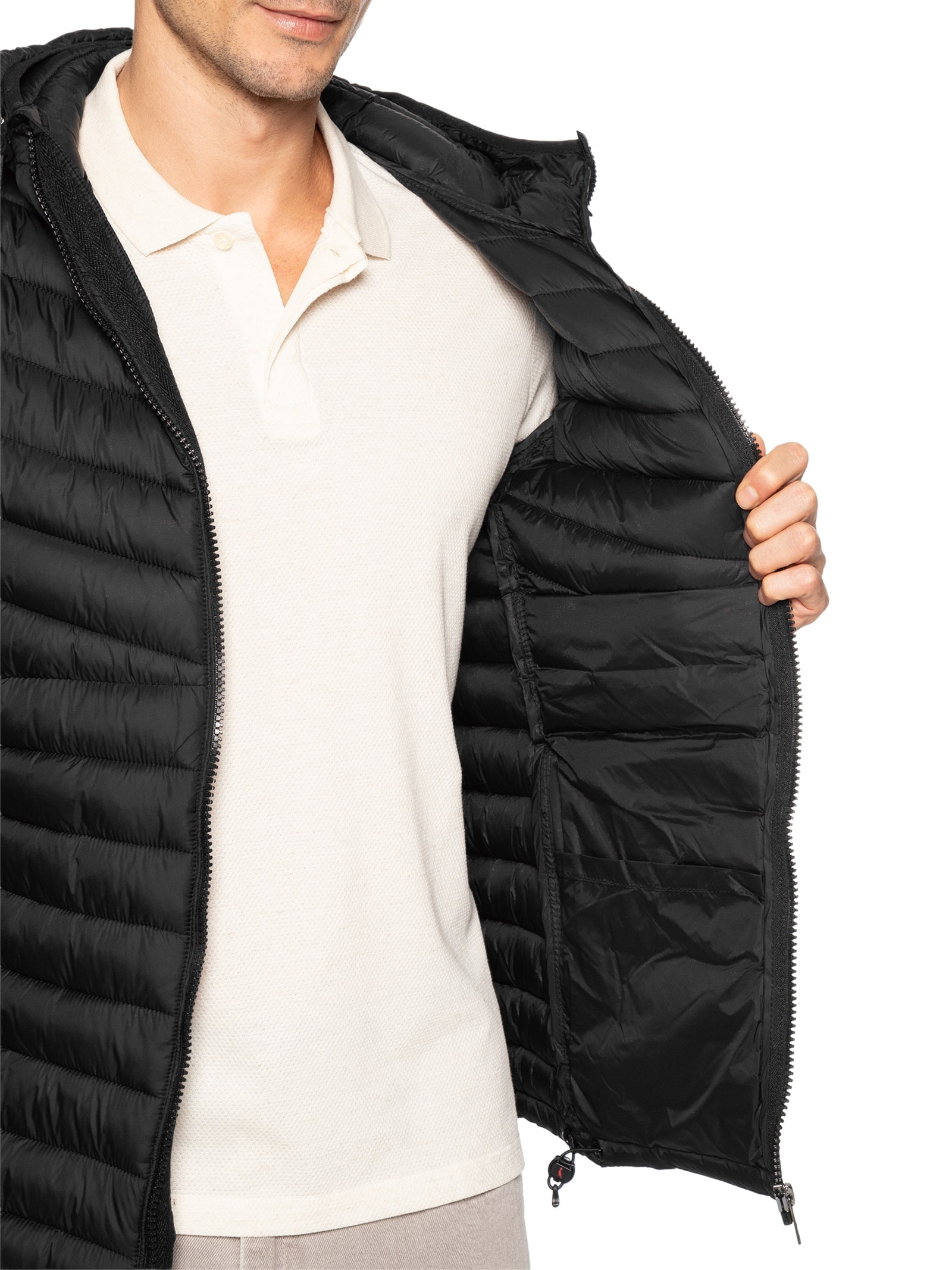 Jaqueta Masculina Puffer Upton Red Bird Preto Reserva