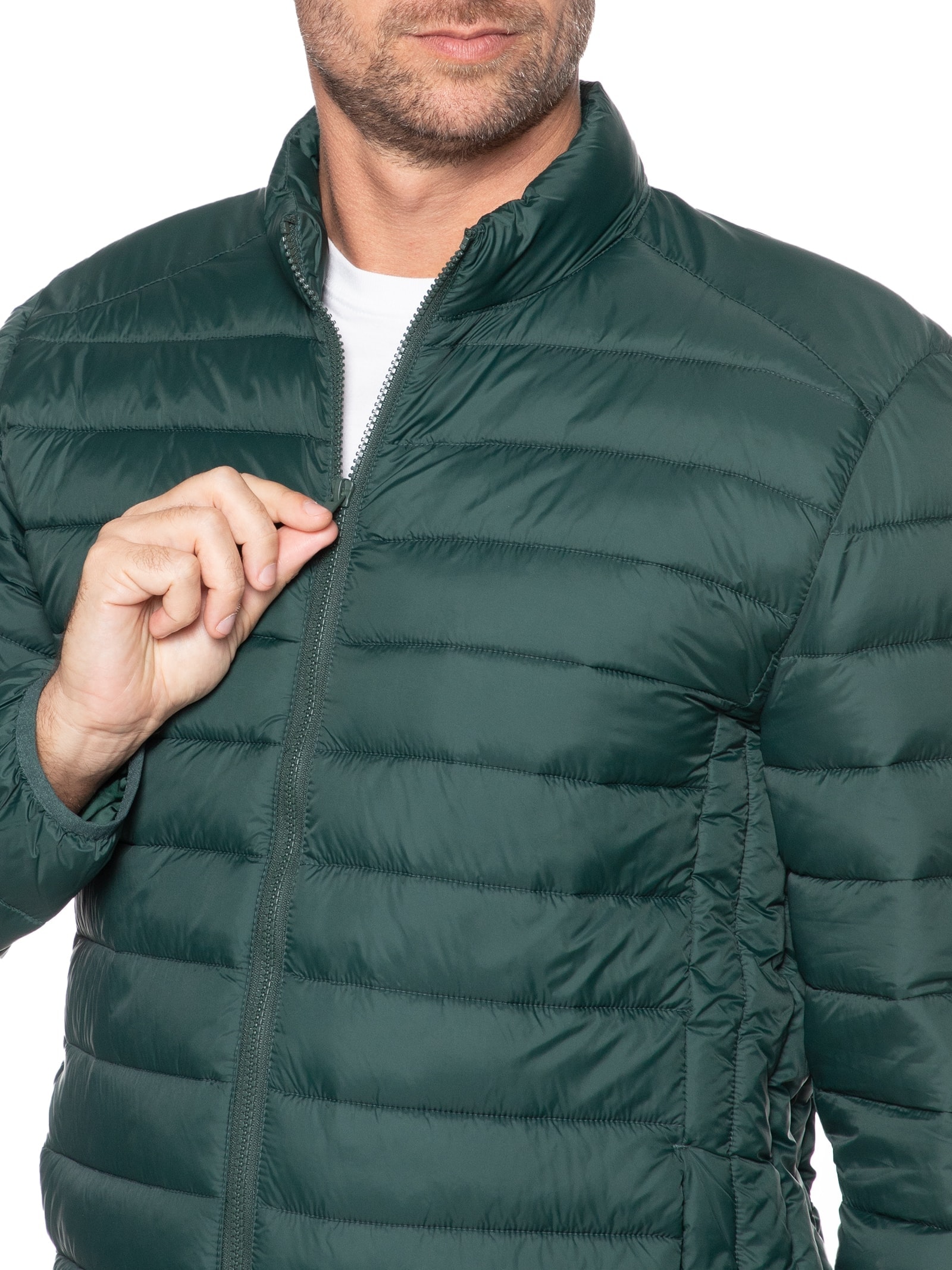 Jaqueta Masculina Puffer Verde Hering