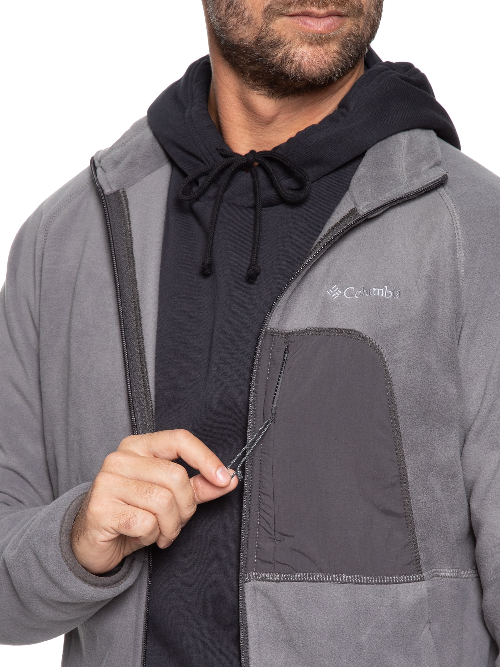 Columbia - Jaqueta Masculina Rapid Expedition™ Full Zip Fleece - Cinza