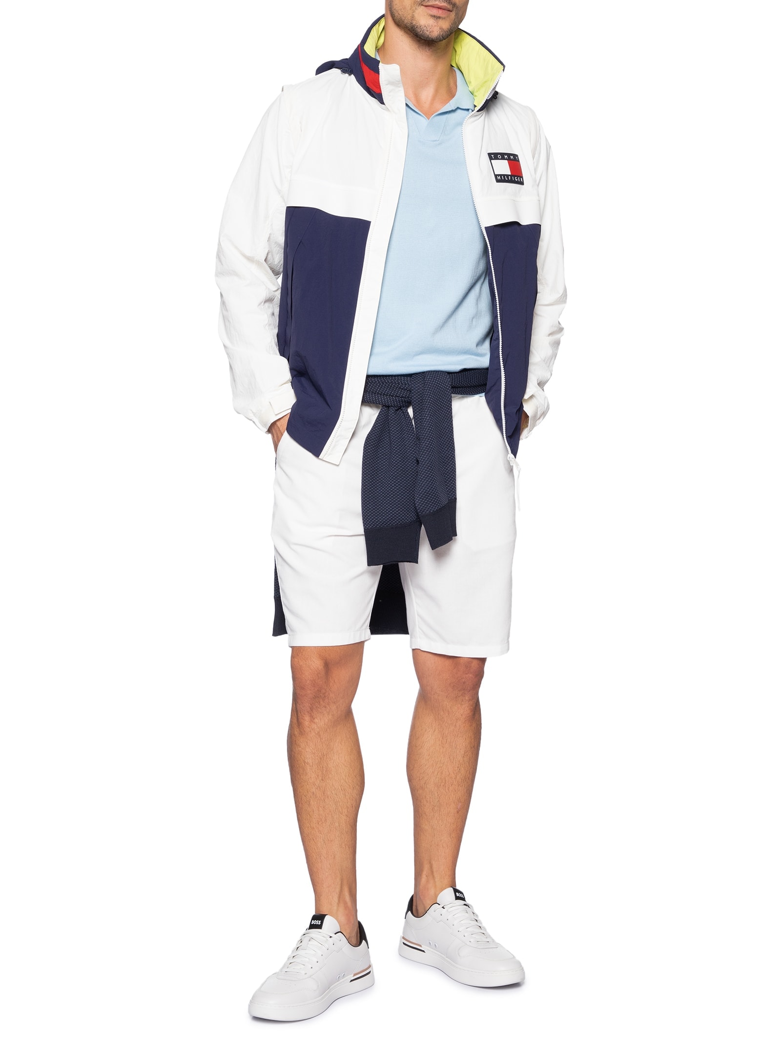 Jaqueta Masculina Regatta Us Sailgp Colorblock Branco Tommy Hilfiger