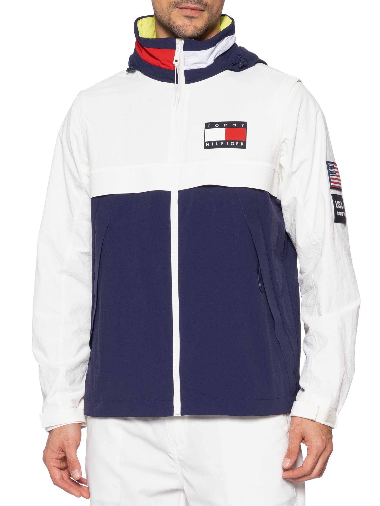 Jaqueta Masculina Regatta Us Sailgp Colorblock Branco Tommy Hilfiger