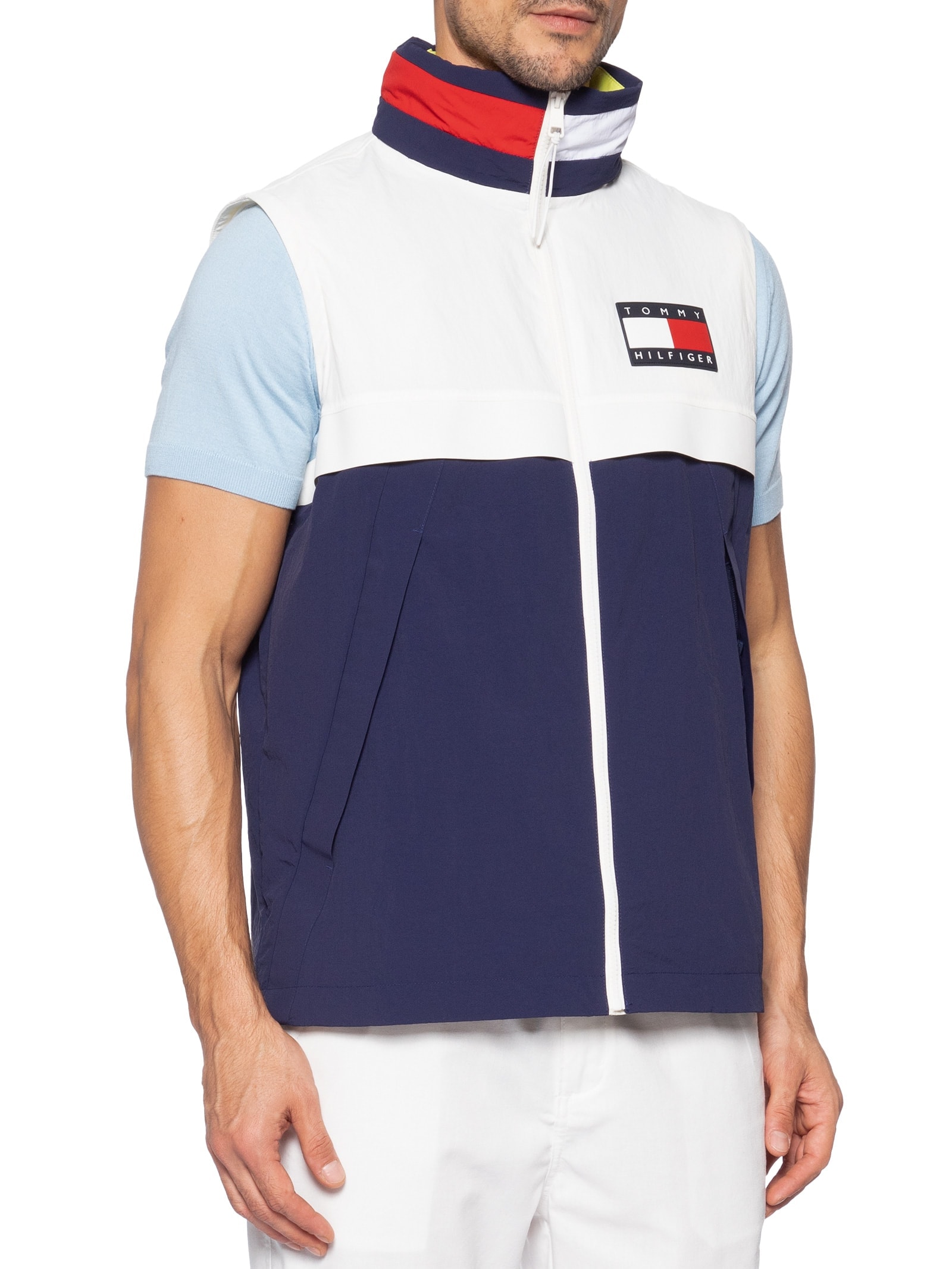 Jaqueta Masculina Regatta Us Sailgp Colorblock Branco Tommy Hilfiger