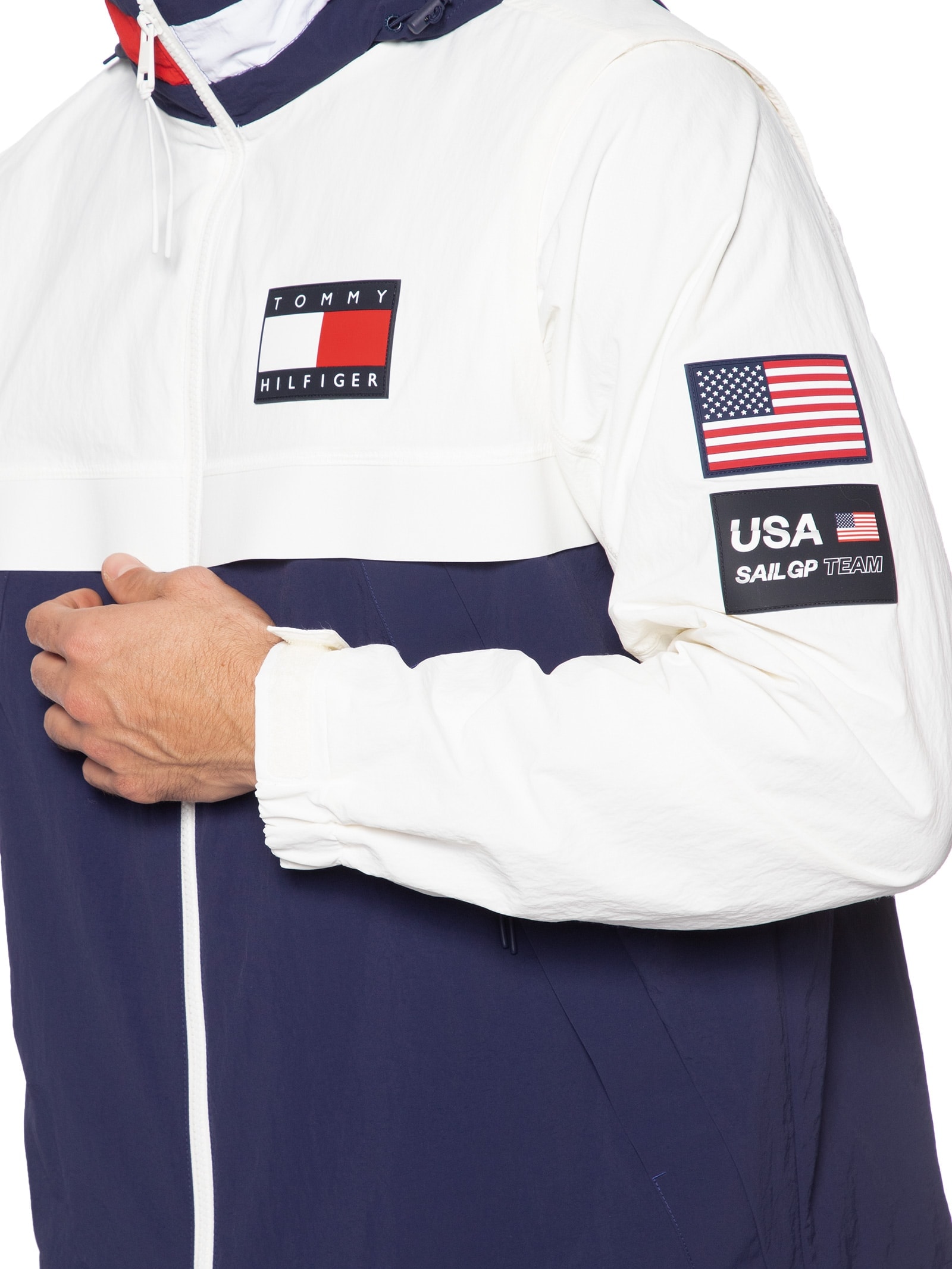 Jaqueta Masculina Regatta Us Sailgp Colorblock Branco Tommy Hilfiger
