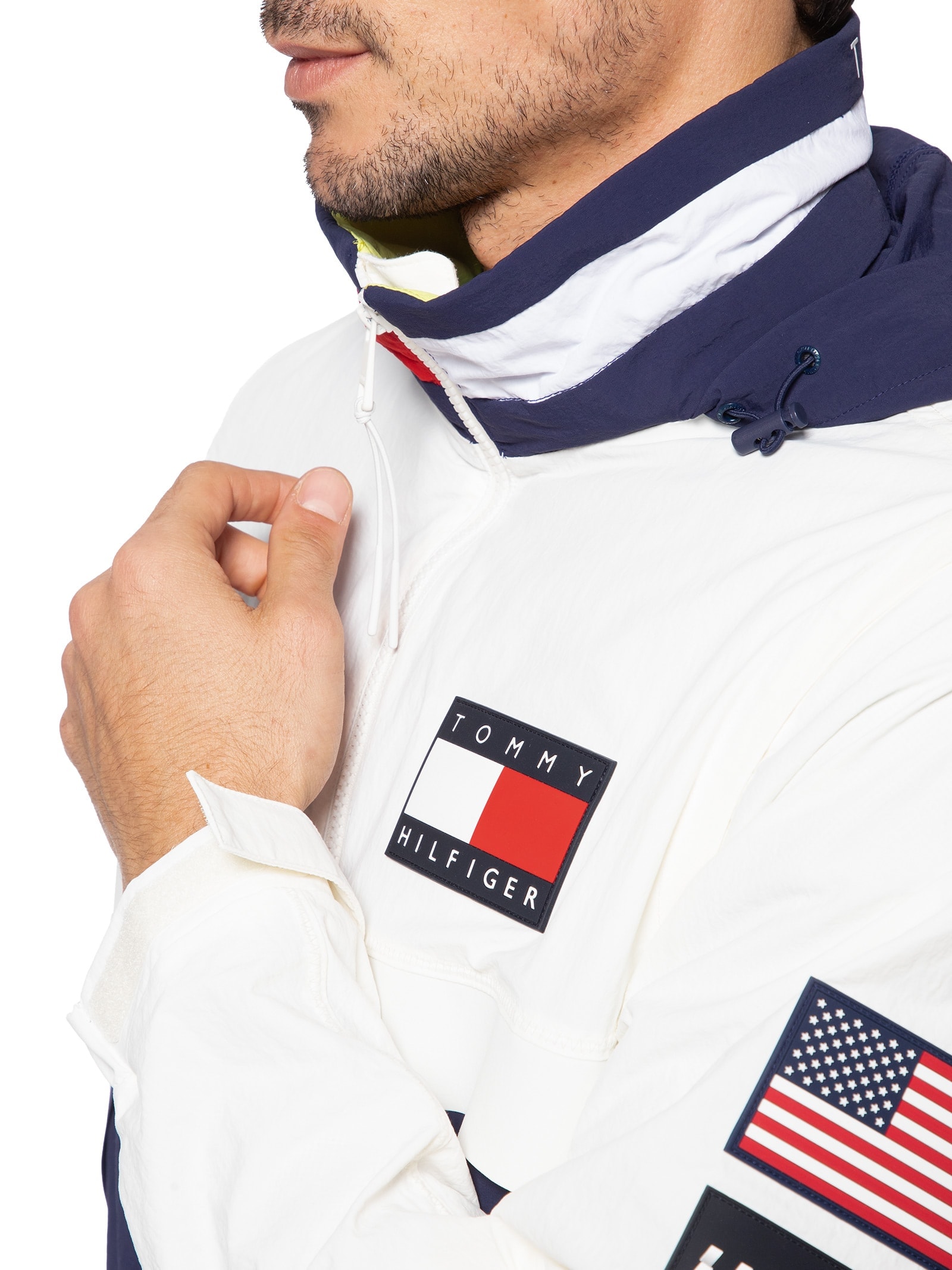 Jaqueta Masculina Regatta Us Sailgp Colorblock Branco Tommy Hilfiger