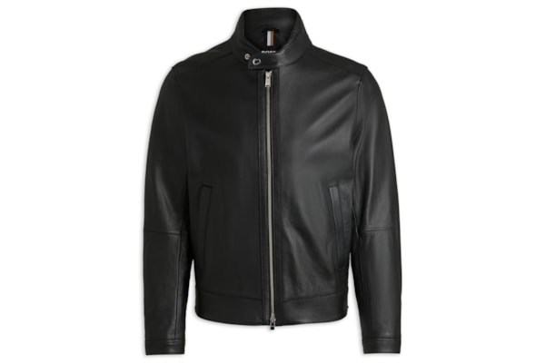 Jaqueta Masculina Regular De Couro H Mansell - Preto