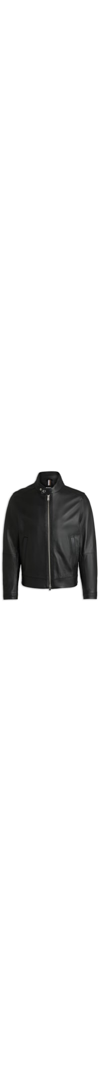 Jaqueta Masculina Regular De Couro H Mansell - Preto