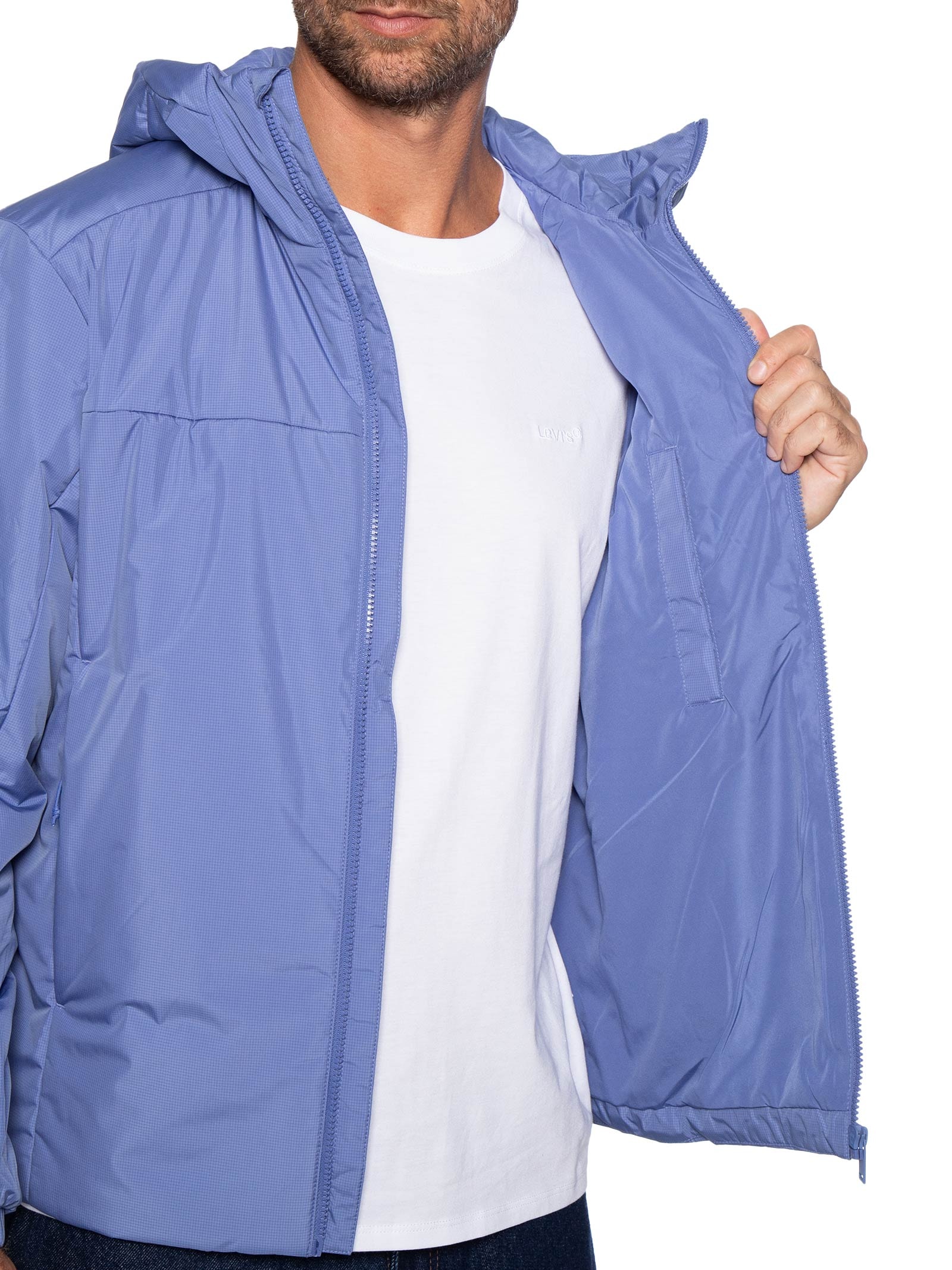 Jaqueta Masculina Regular Fit Com Bolso Interno Azul Tommy Jeans