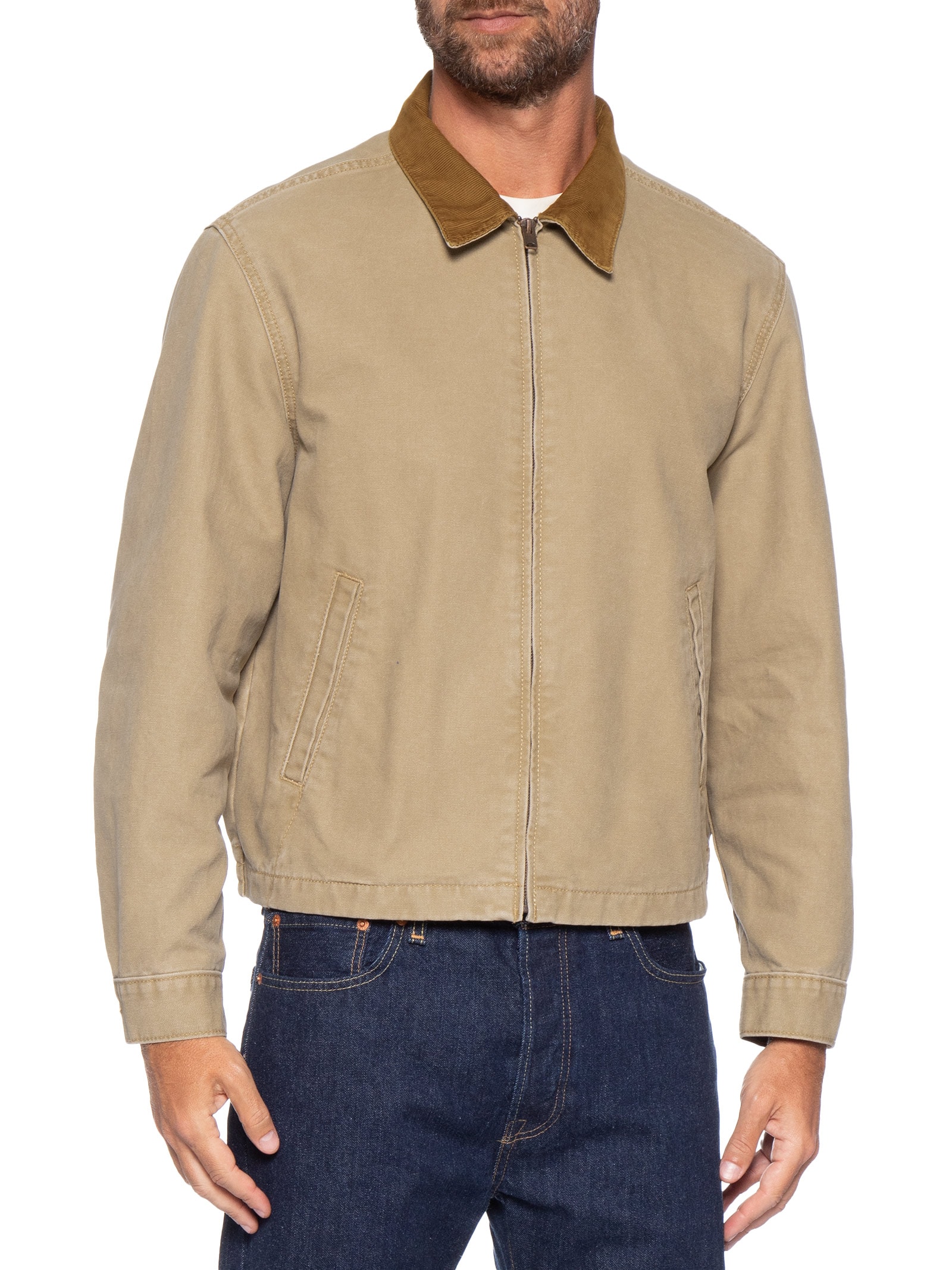 Jaqueta Masculina Relaxed Fit Castro Full Zip Bege Levi's
