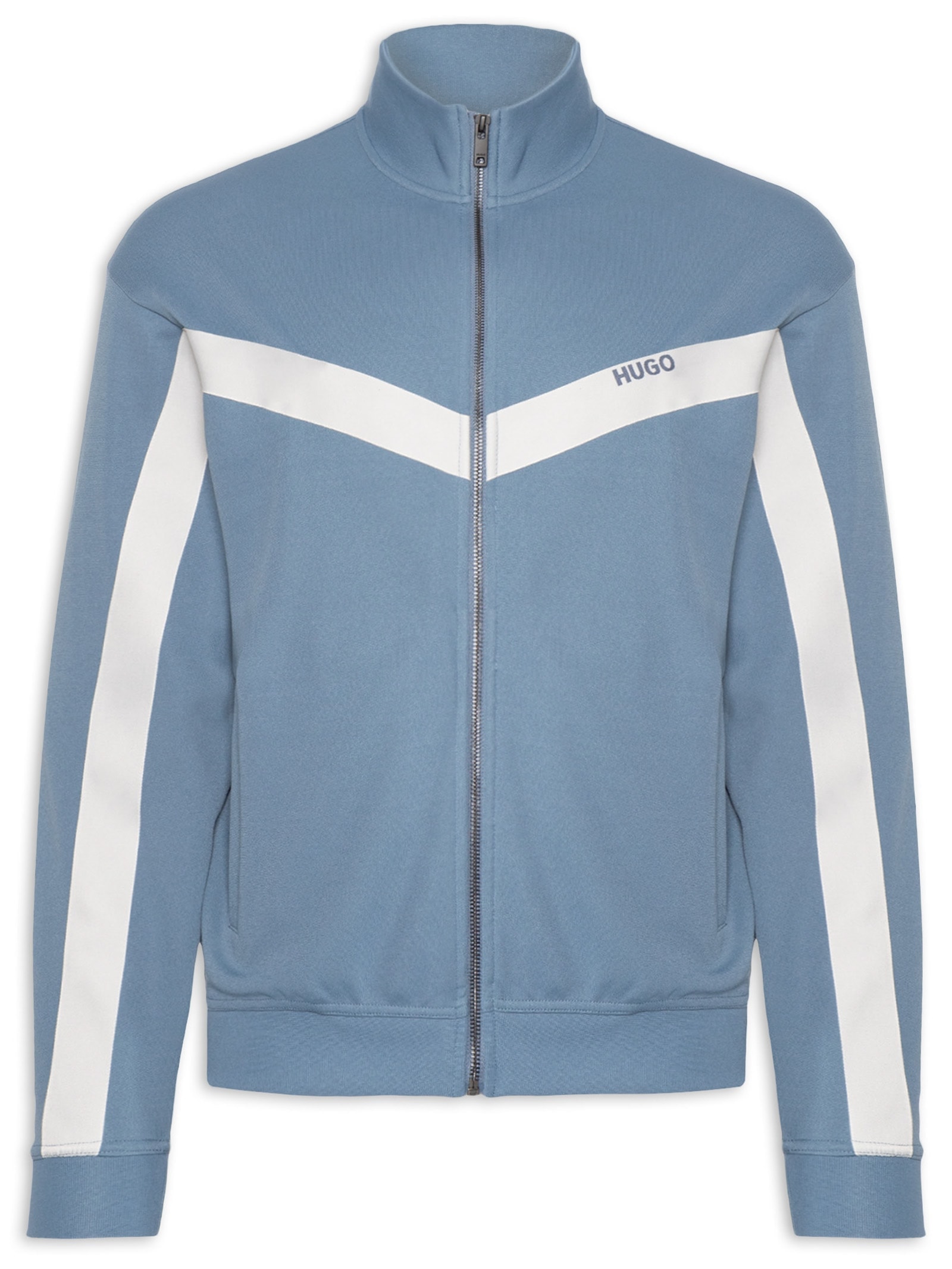 Jaqueta Masculina Relaxed- Fit Chevron Tape Darti Azul Hugo