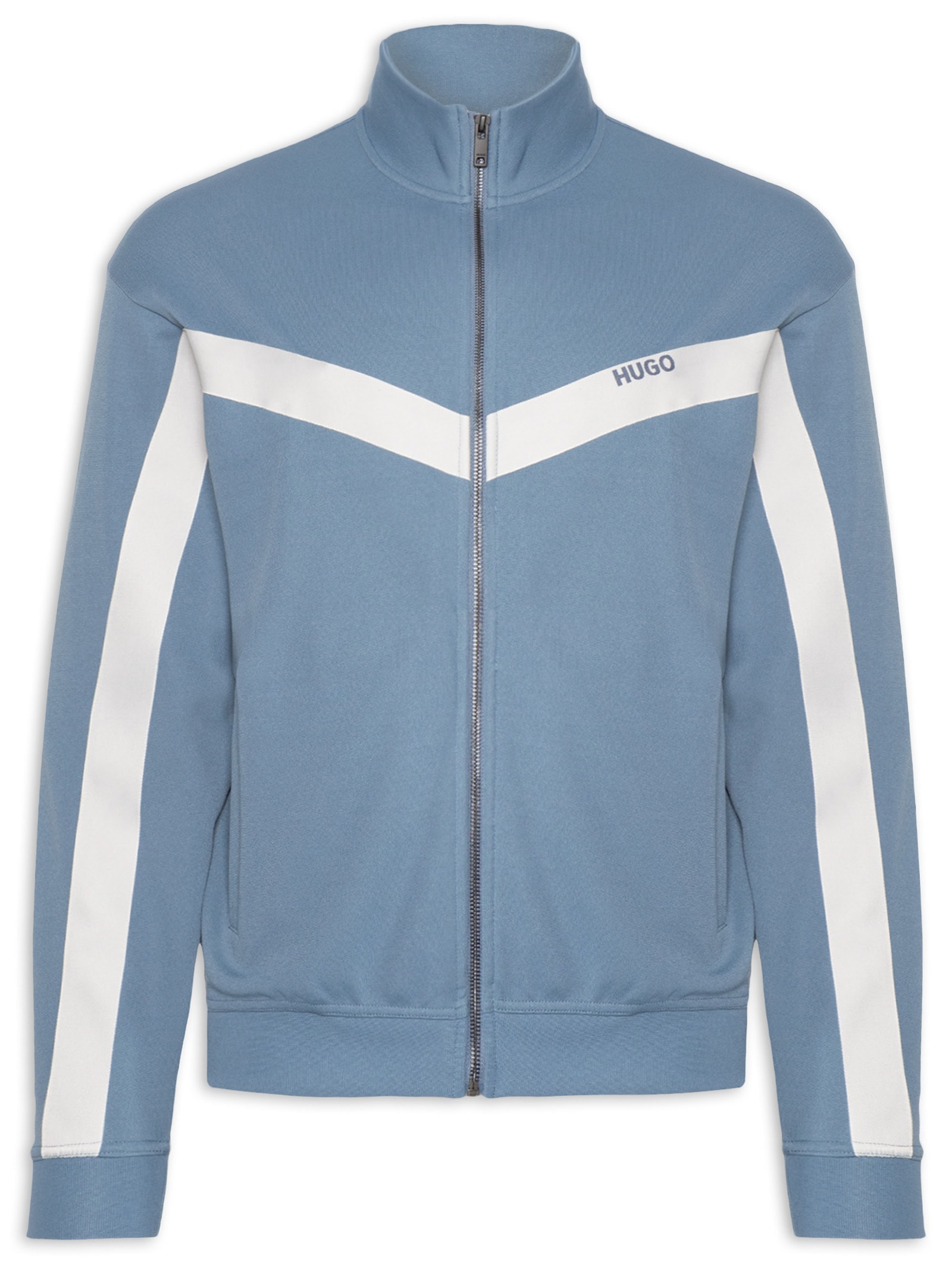 Jaqueta Masculina Relaxed- Fit Chevron Tape Darti Azul Hugo