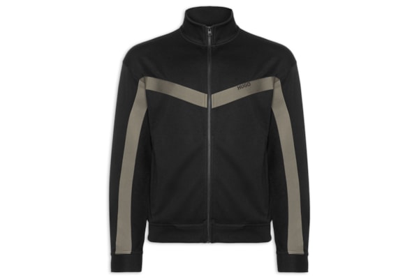 Jaqueta Masculina Relaxed- Fit Chevron Tape Darti - Preto