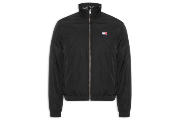 Jaqueta Masculina Relaxed Fit Com Logo Interno - Preto