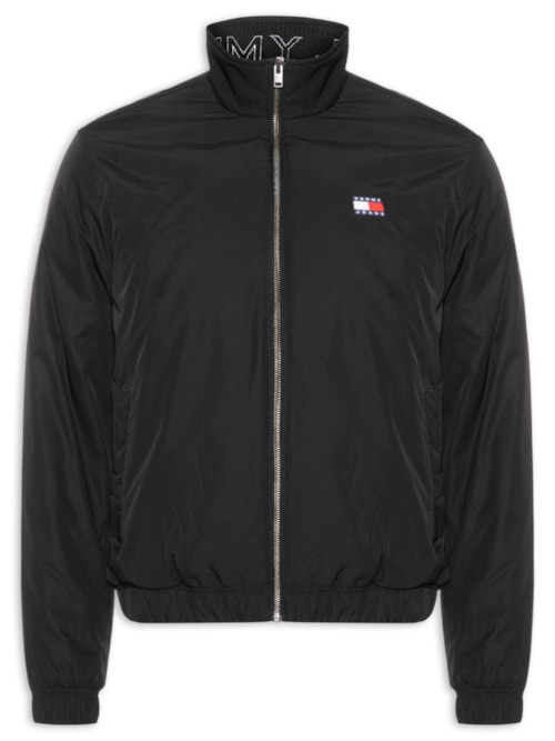 Jaqueta Masculina Relaxed Fit Com Logo Interno - Preto