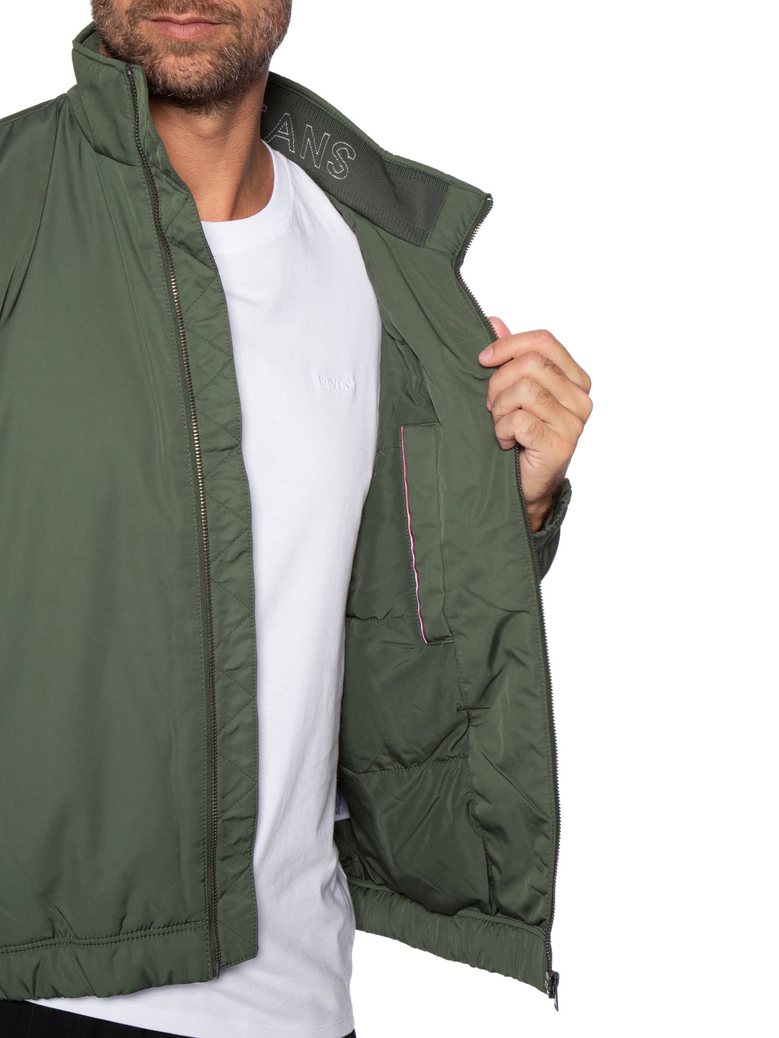 Jaqueta Masculina Relaxed Fit Com Logo Interno Verde Tommy Jeans