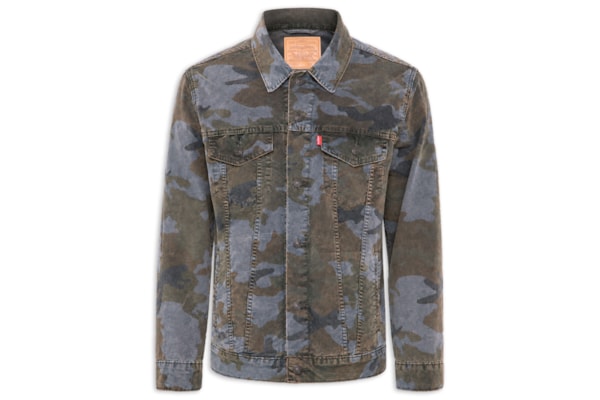 Jaqueta Masculina Relaxed Fit Trucker - Azul