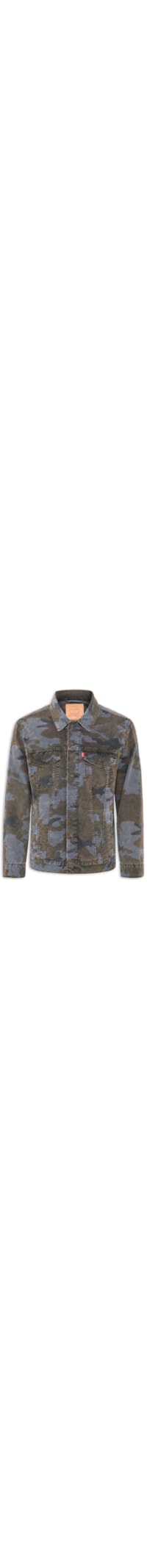 Jaqueta Masculina Relaxed Fit Trucker - Azul