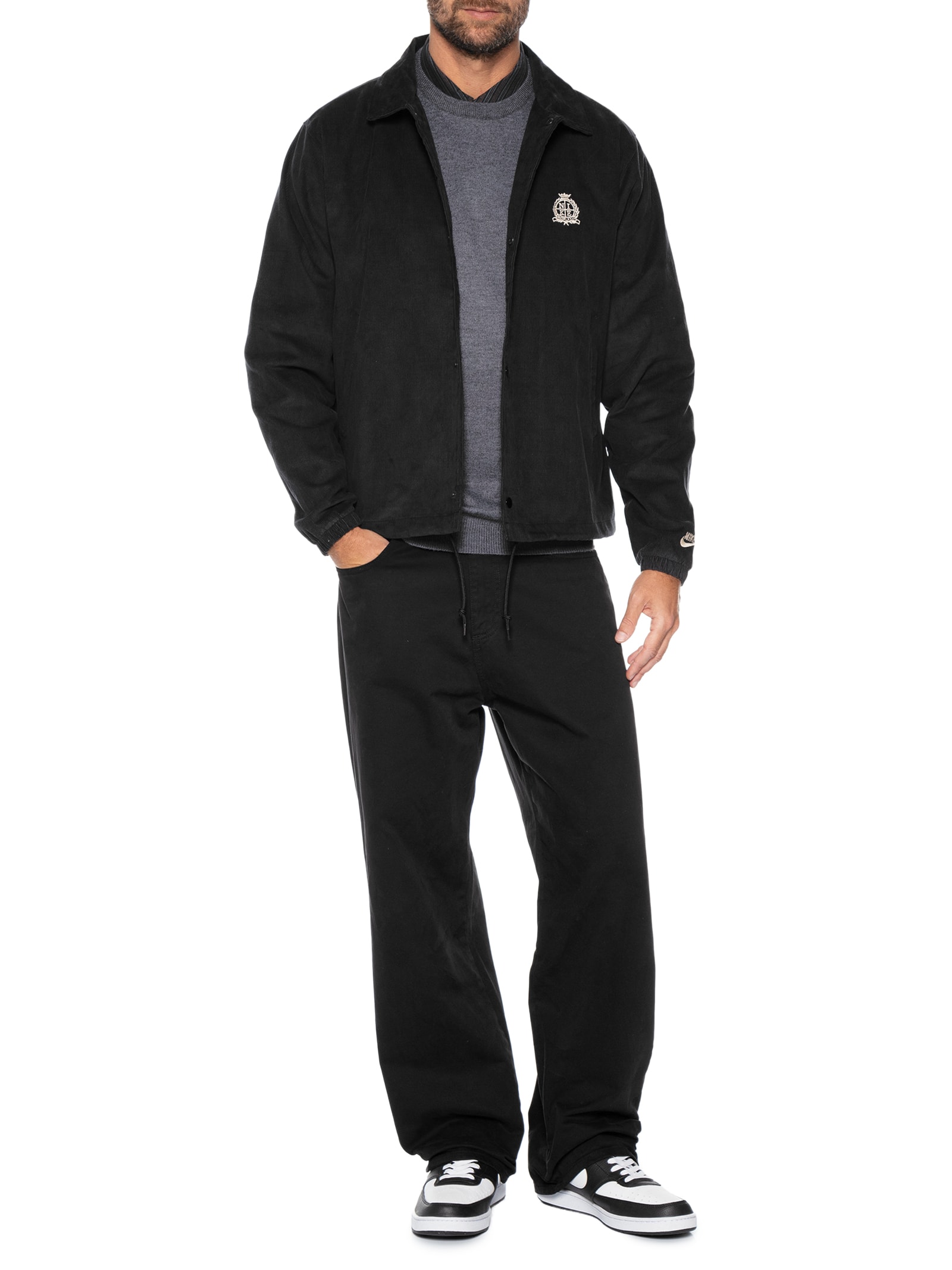 Jaqueta Masculina Sportswear Club Coach Preto Nike