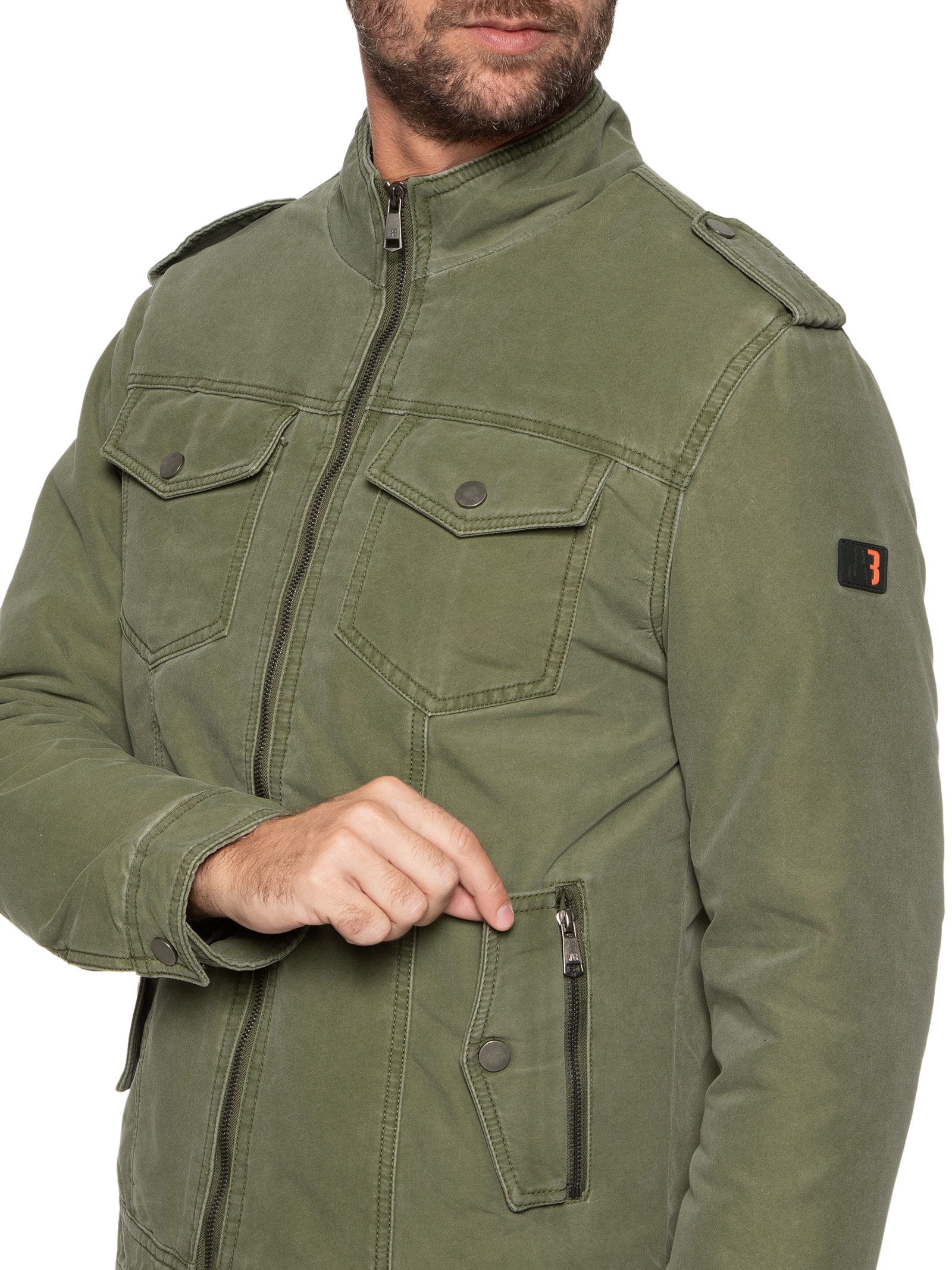 Jaqueta Masculina Stone Brushed - Verde - Jab