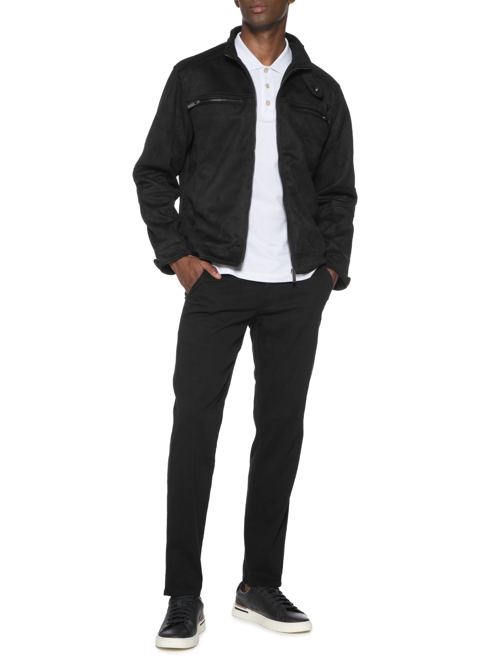 VR - Jaqueta Masculina Suede Rider With Pockets - Preto